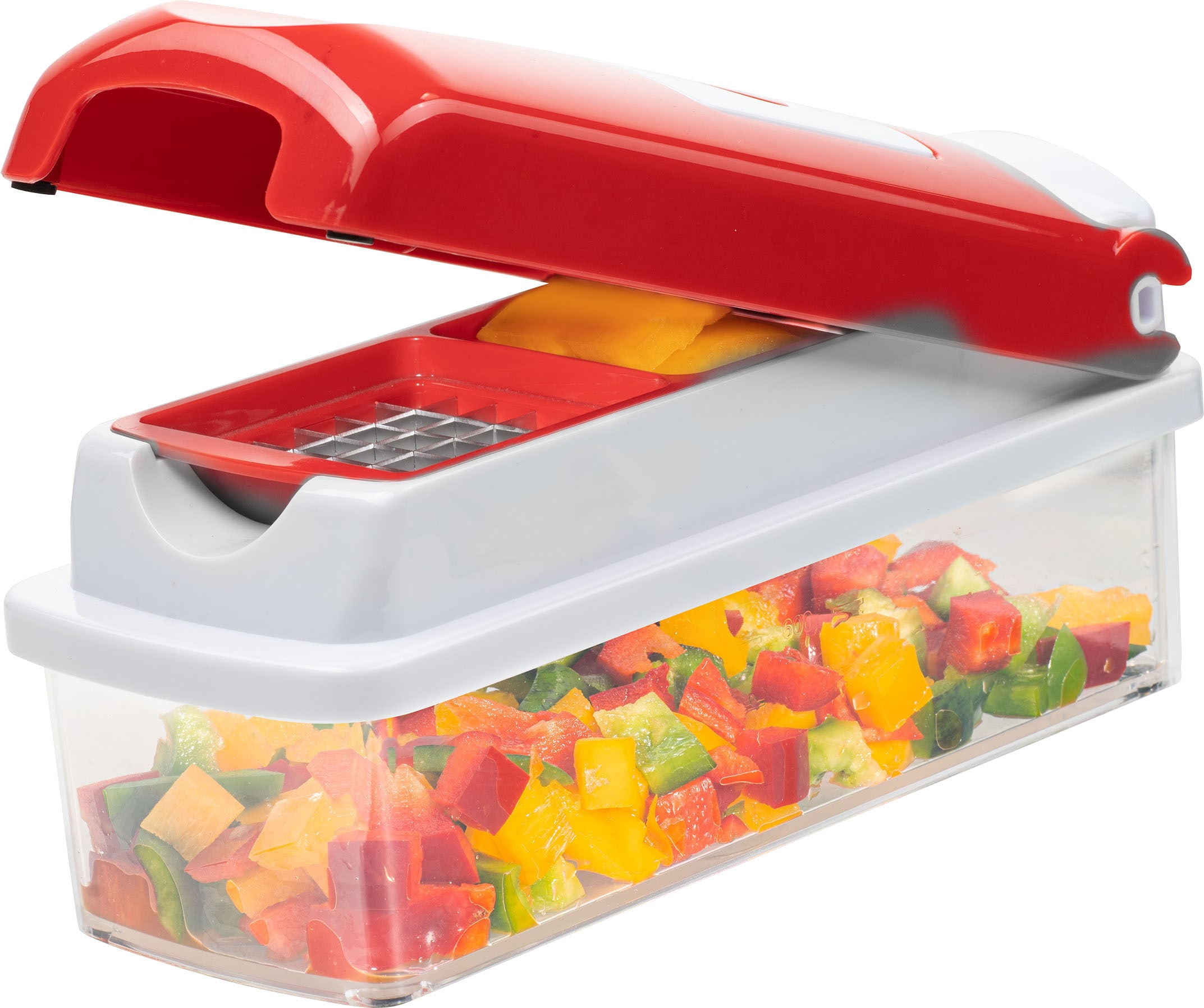 Genius Gemüseschneider »Nicer Dicer Smart, inkl. Julietti, Set 16-tlg.«, Würfel, Stifte, Scheiben, Streifen, Viertel und Gehobeltes!