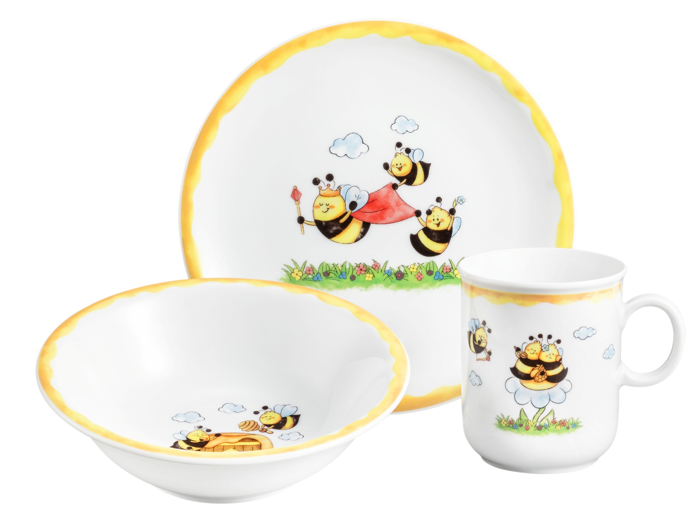 Seltmann Weiden Kindergeschirr-Set »Compact, Fleißige Bienchen«, (Set, 3 tl günstig online kaufen