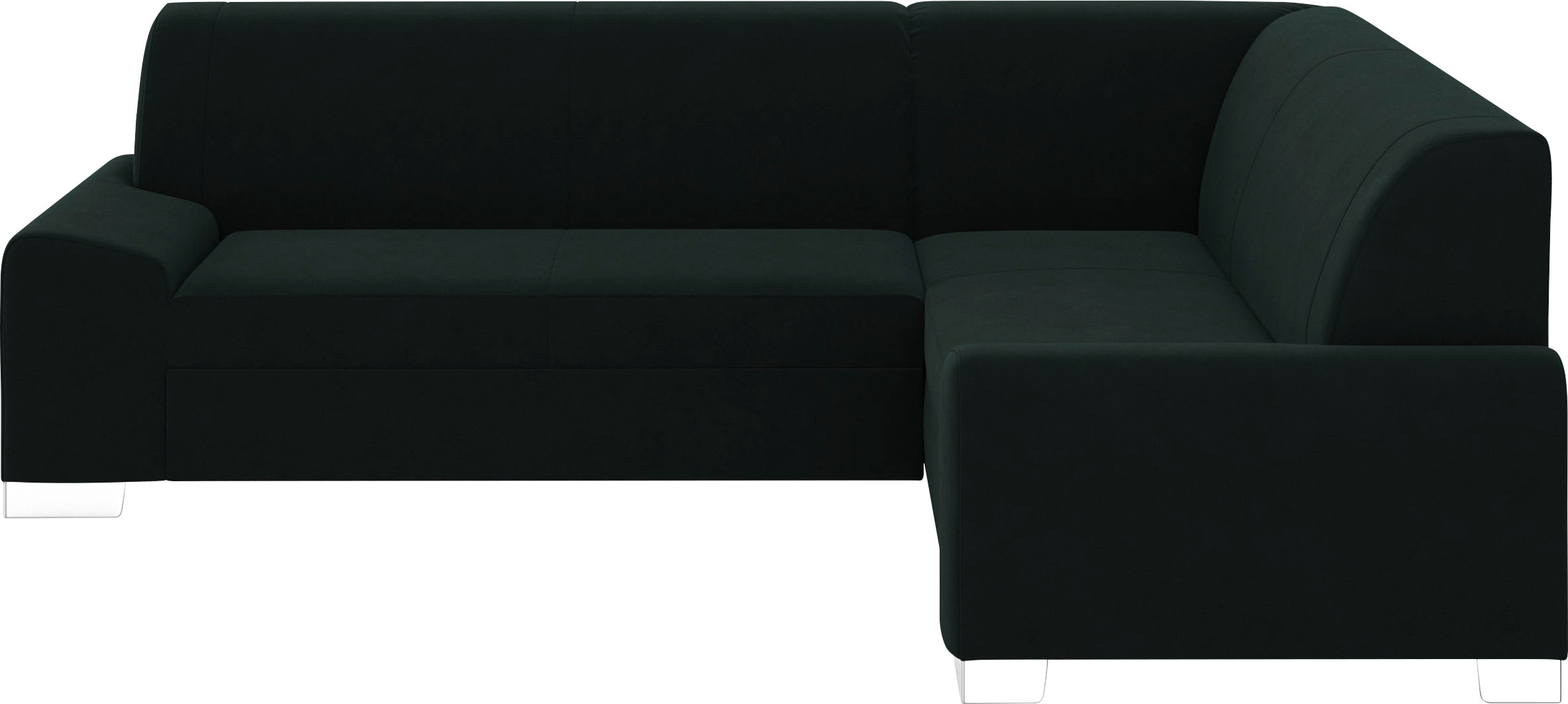 DOMO collection Ecksofa »Anzio in kubischer Formensprache, flache Armlehnen, L-Form«, Wahlweise mit Bettfunktion und Federkern für hohen Sitzkomfort