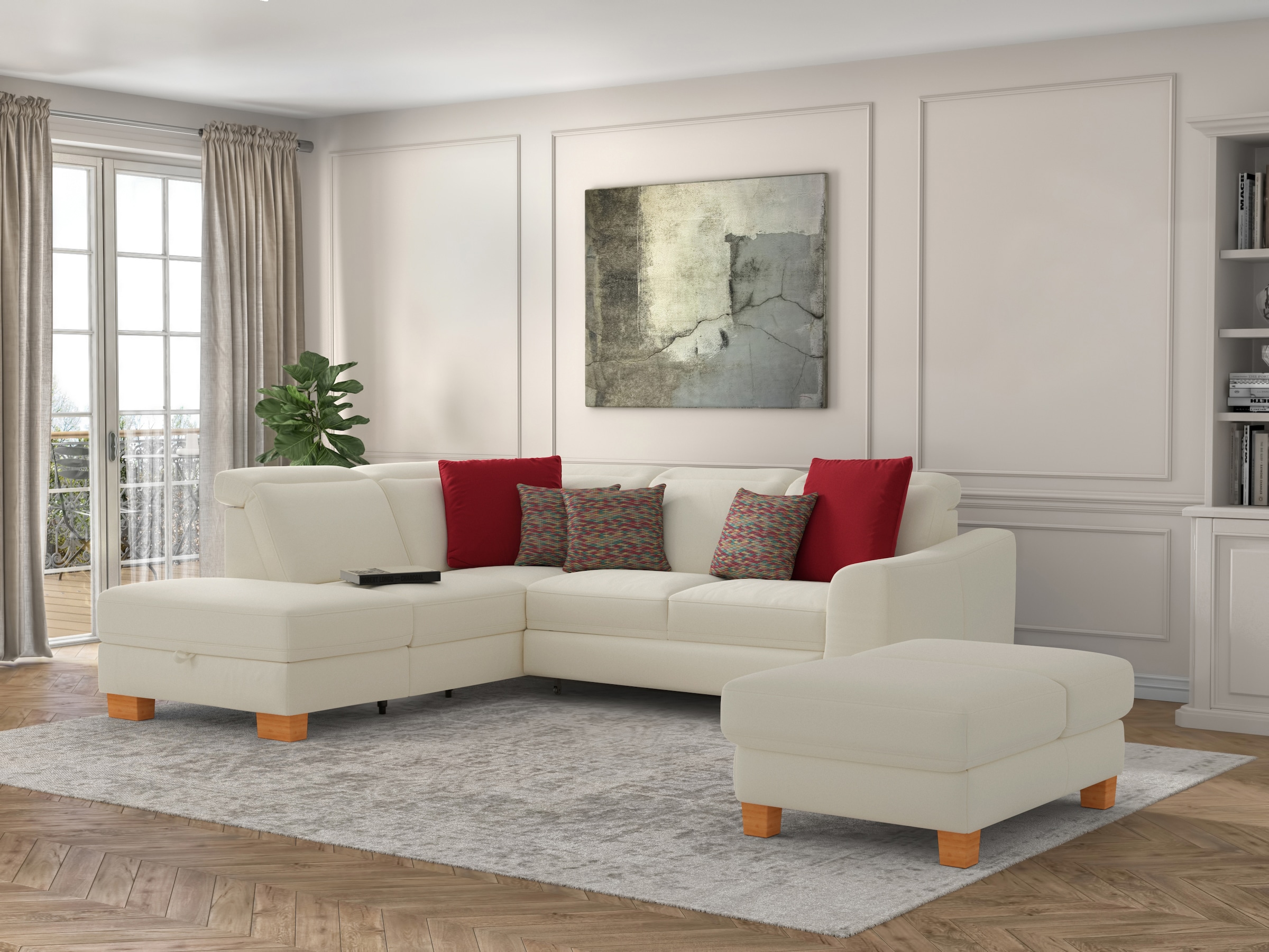 sit&more Ecksofa »Dundee L-Form« mit Federkern und Massivholzfüßen, wahlwei günstig online kaufen