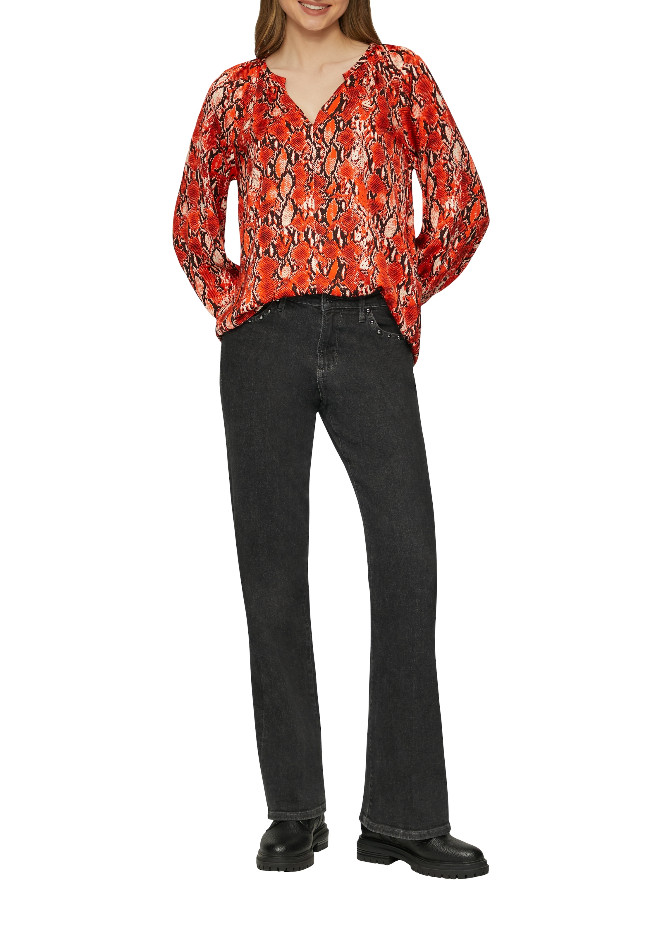 s.Oliver Langarmbluse, mit All-Over Print