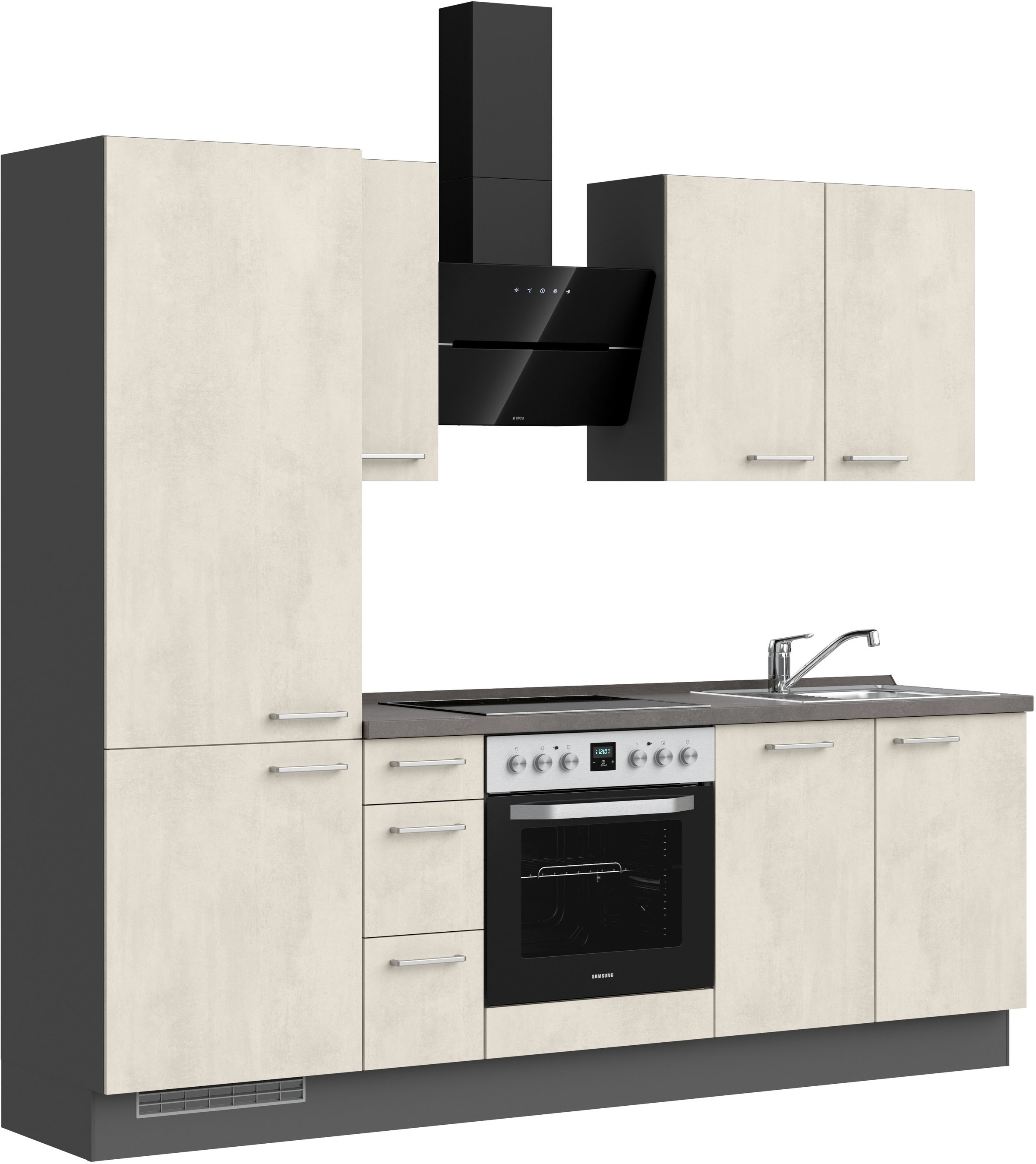 nobilia® Küchenzeile »"Riva II"«, vormontiert, Ausrichtung wählbar, Breite 240 cm, wahlw. mit E-Geräten