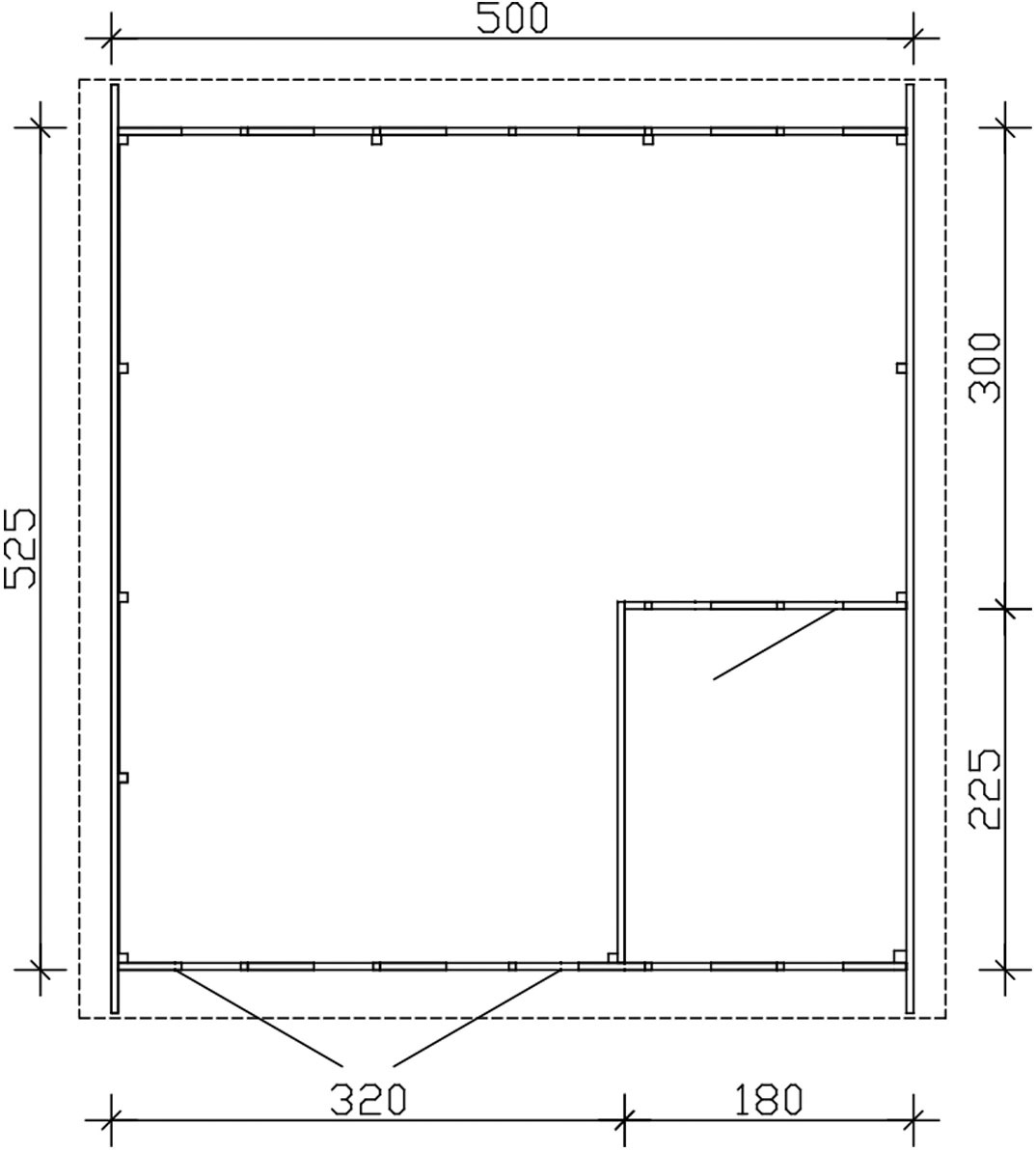 Skanholz Garage »Varberg 2«, 500 x 525 cm