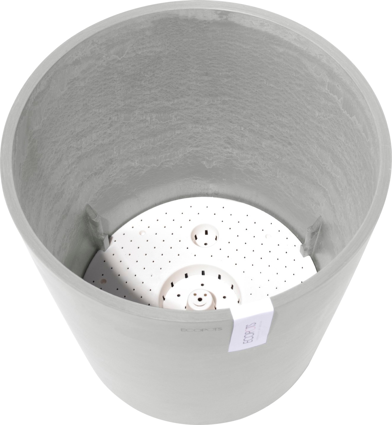 ECOPOTS Blumentopf »AMSTERDAM 40x40x35 BxTxH: White Wasserreservoir mit Grey«, bestellen cm, online