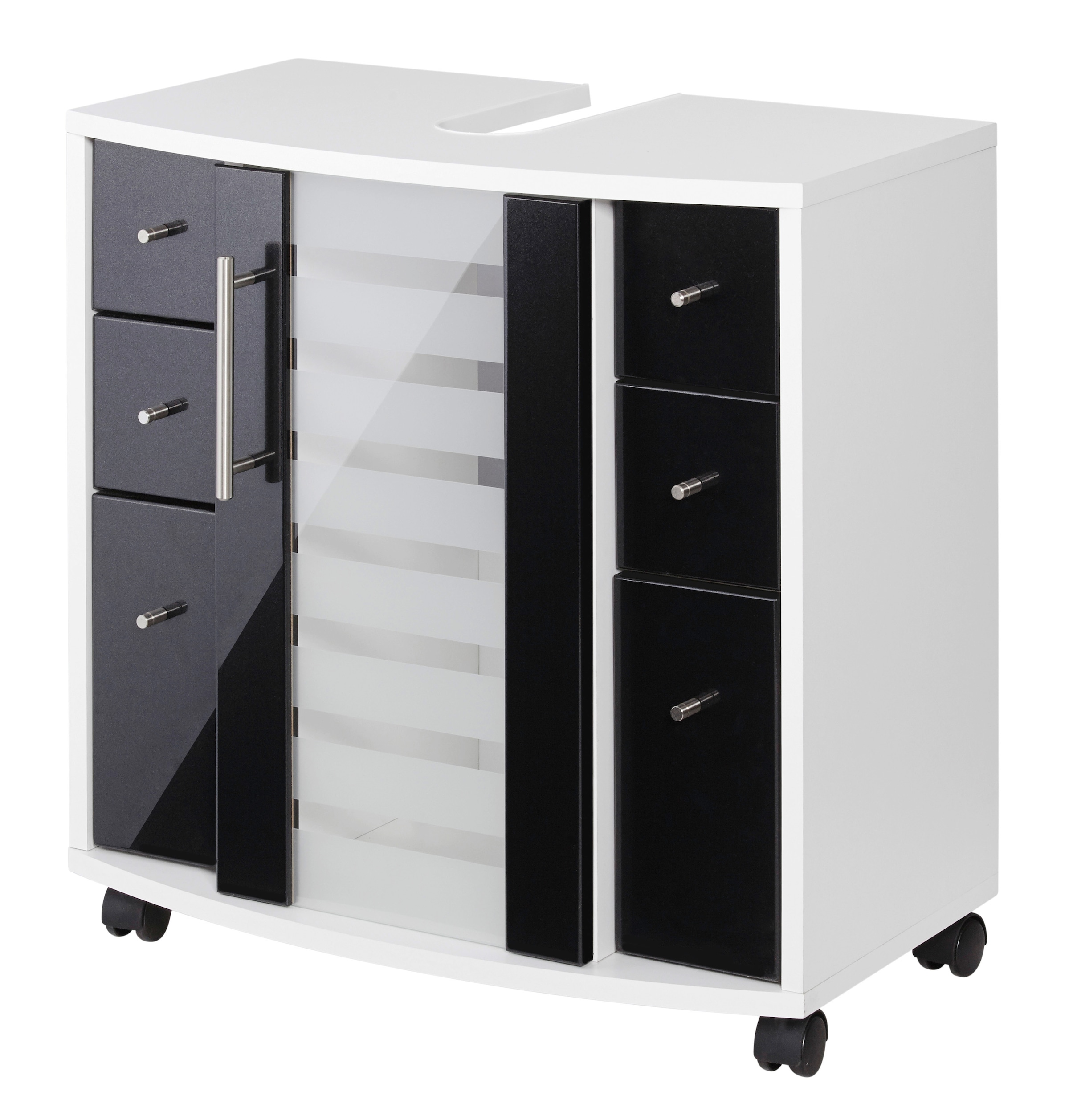 welltime Waschbeckenunterschrank »Jaca«, Breite 60 cm, mit hochglänzenden F günstig online kaufen