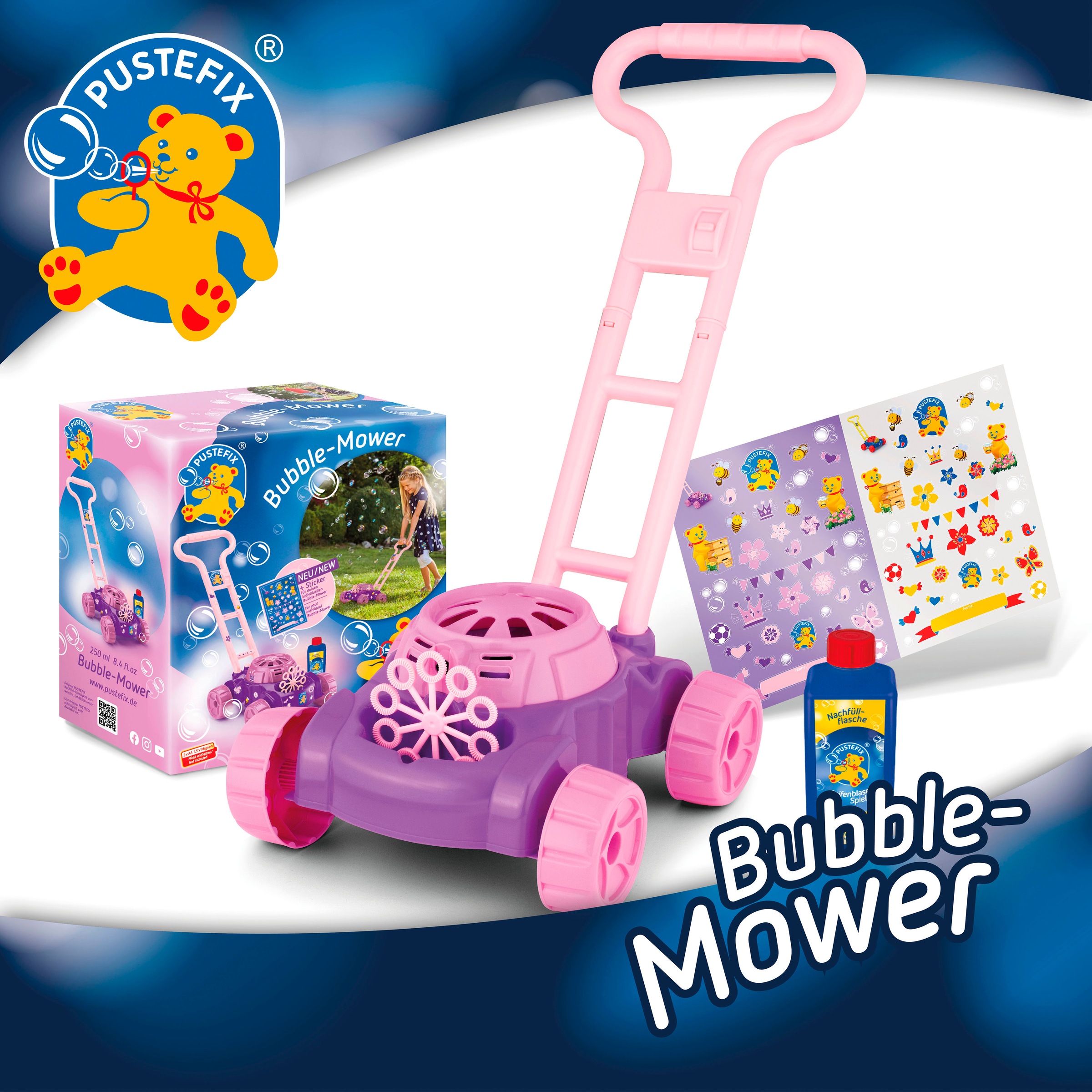 PUSTEFIX Seifenblasen Kanone »Bubble-Mower Rasenmäher«