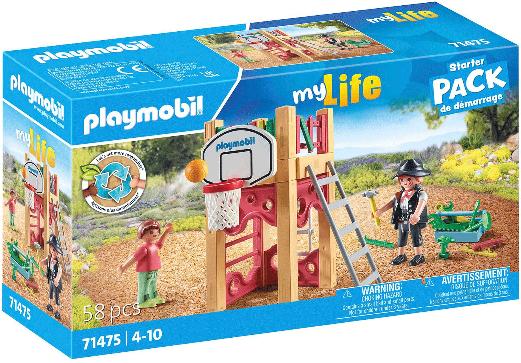 Playmobil® Konstruktions-Spielset »Zimmerin on tour (71475), City Life«, (58 St.), Spielturm, teilweise aus recyceltem Material; Made in Europe