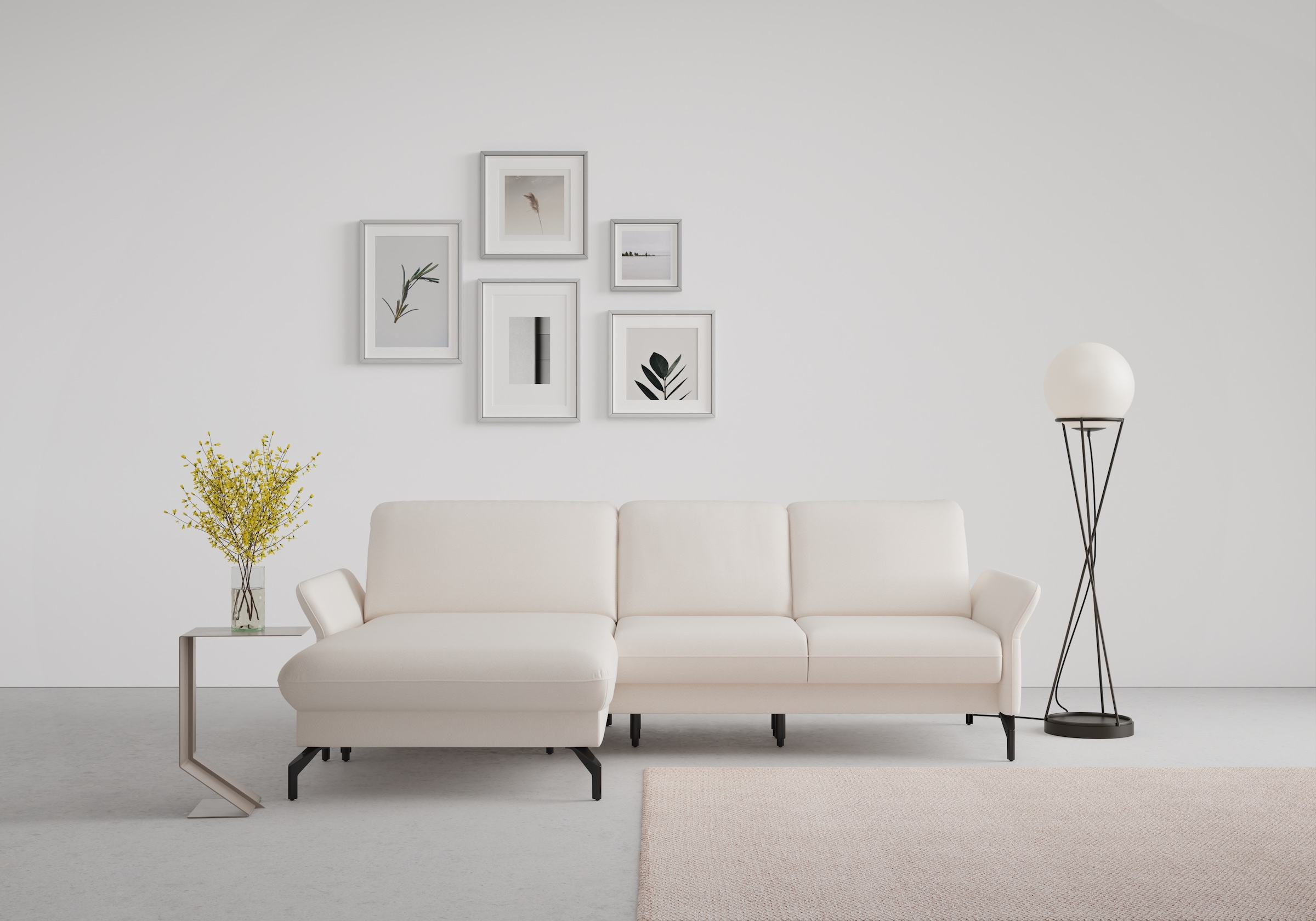 sit&more Ecksofa »Fashion L-Form«, wahlweise mit Kopfteilverstellung und Vorziehsitz, motorisch