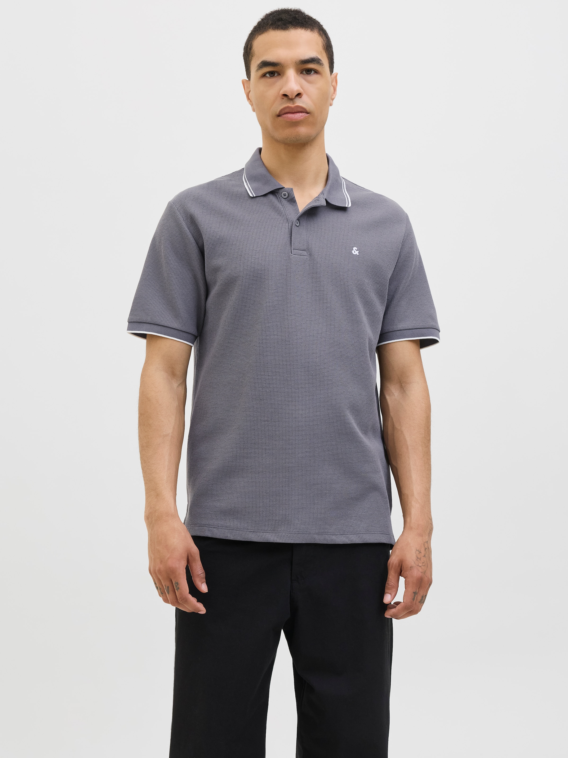 Jack & Jones Poloshirt »JJEAUSTIN POLO SS NOOS« Materialmix, regular fit