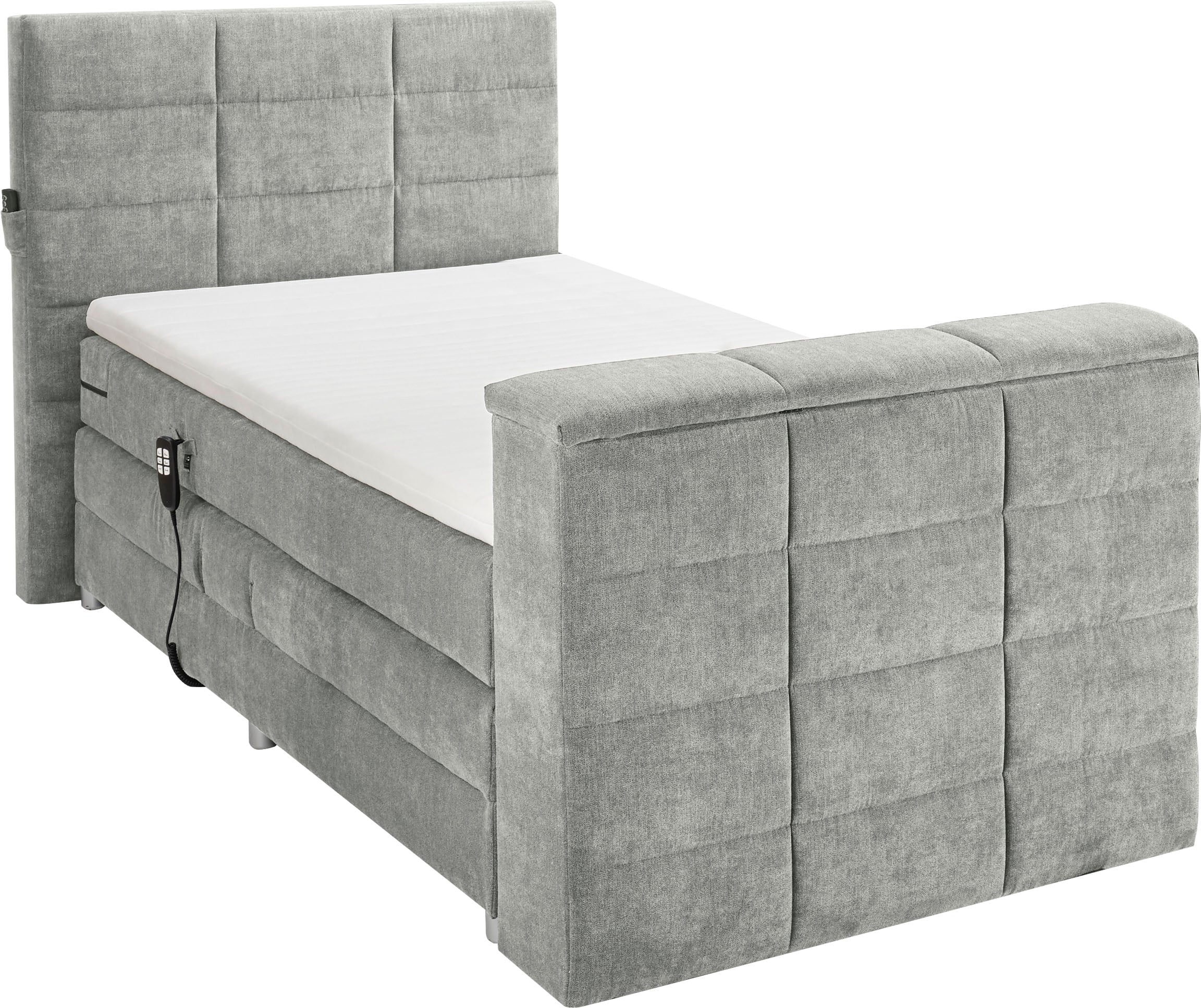 ED EXCITING DESIGN Boxspringbett »Denver« inkl. Motor, Topper und motorisie günstig online kaufen