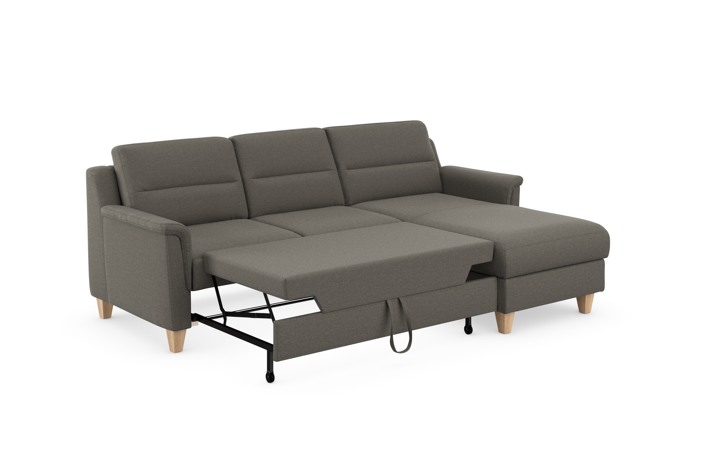 sit&more Ecksofa »Farö L-Form«, inklusive Federkern, wahlweise mit Bettfunktion und Bettkasten
