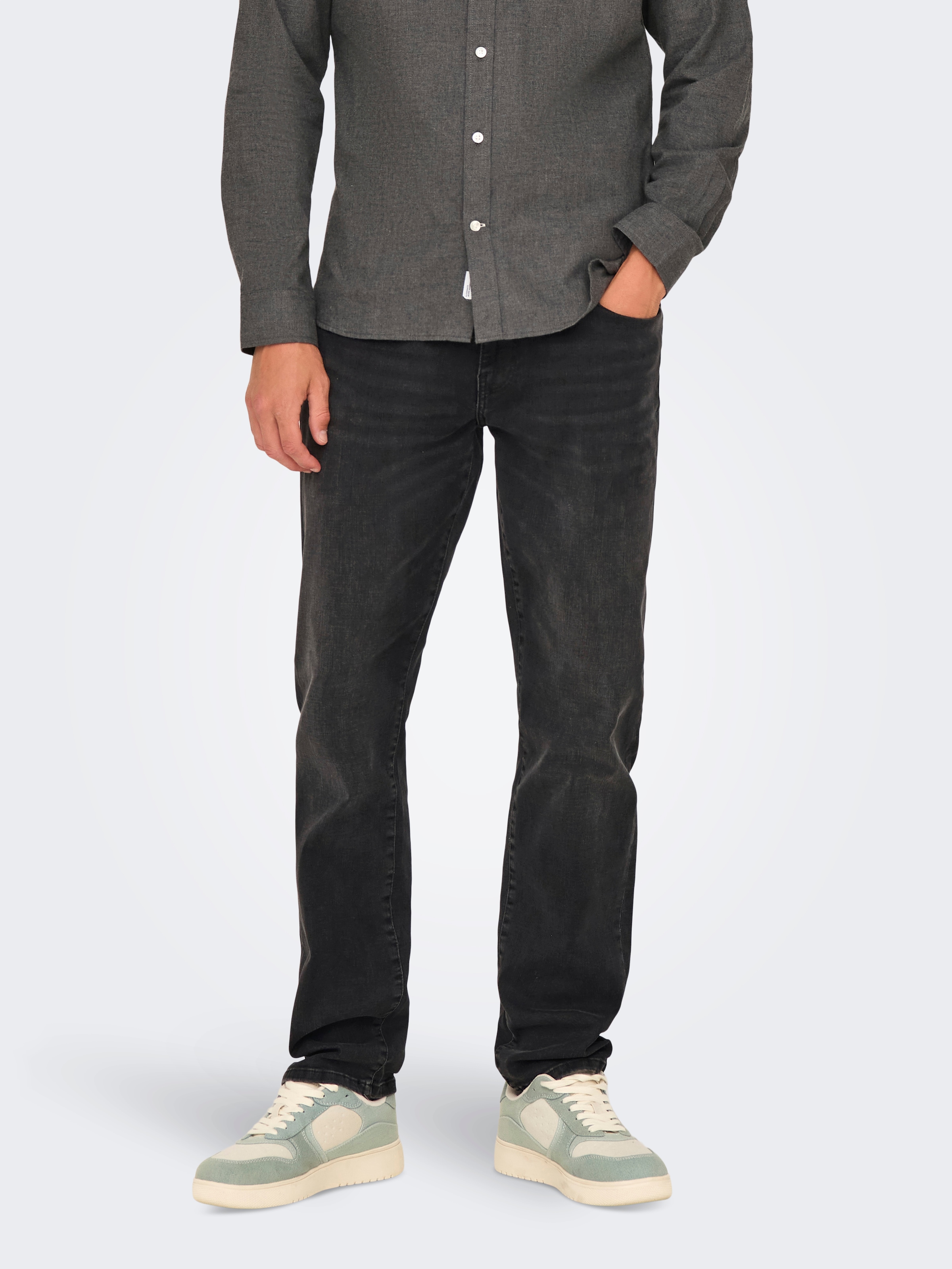 ONLY & SONS Straight-Jeans »ONSWEFT REGULAR WB 0021 TAI DNM NOOS«, im 4-Pocket-Style