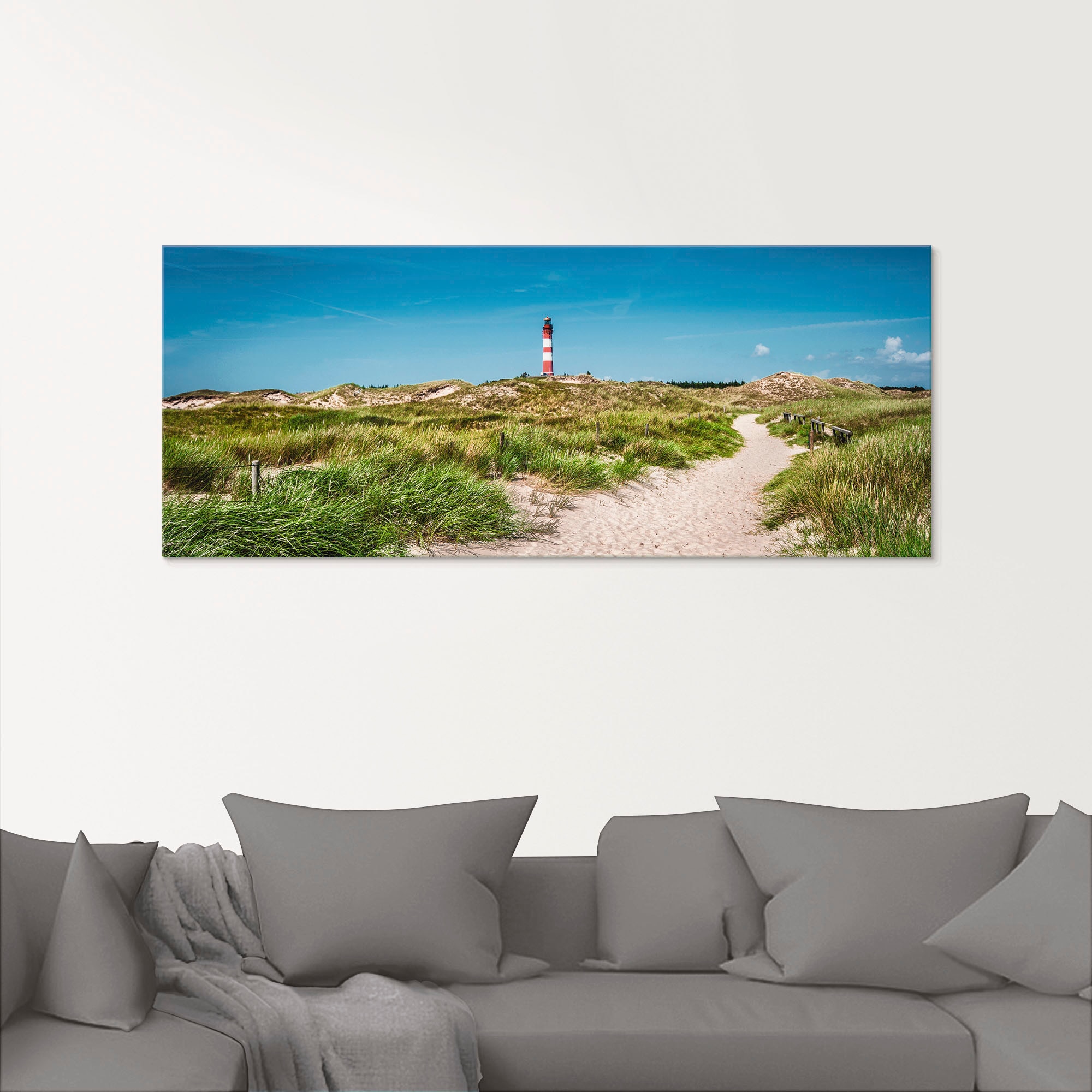 Artland Glasbild "Leuchtturm auf der Insel Amrum", Gebäude, (1 St.), in ver günstig online kaufen