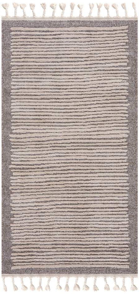 Carpet City Teppich »Art 2231«, rechteckig, 7 mm Höhe, Läufer, Kurzflor, mit Kettfäden, Streifen-Muster