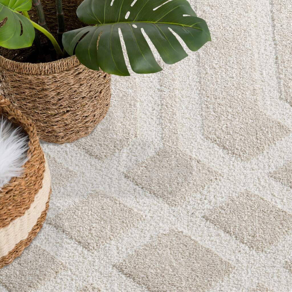 Carpet City Teppich »FLAIR138«, rund, 11 mm Höhe, Kurzflor-Teppich, Skandi-Stil, Wohnzimmer