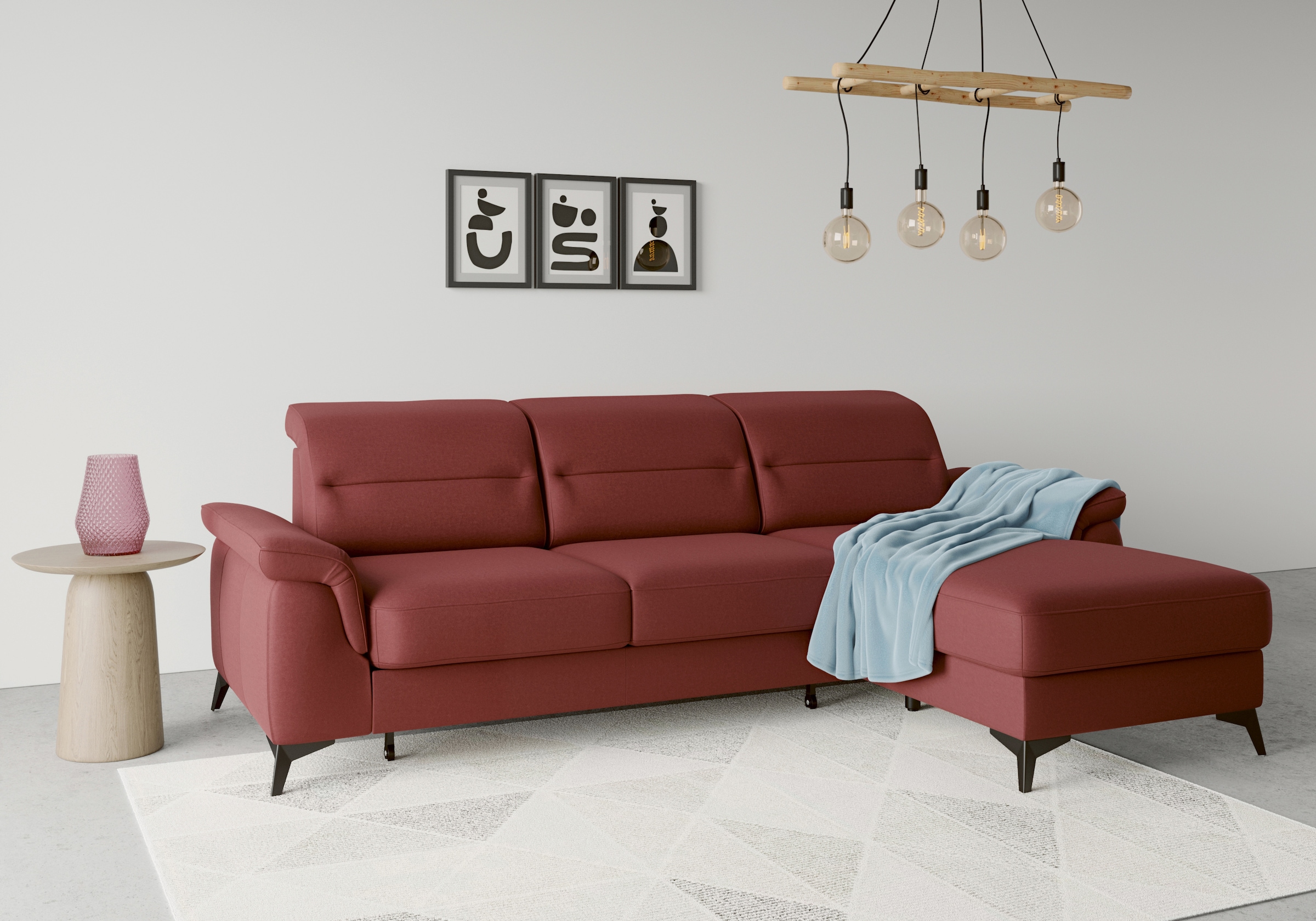 sit&more Ecksofa »Sinatra L-Form« mit Recamiere, optional mit Kopfteilverst günstig online kaufen