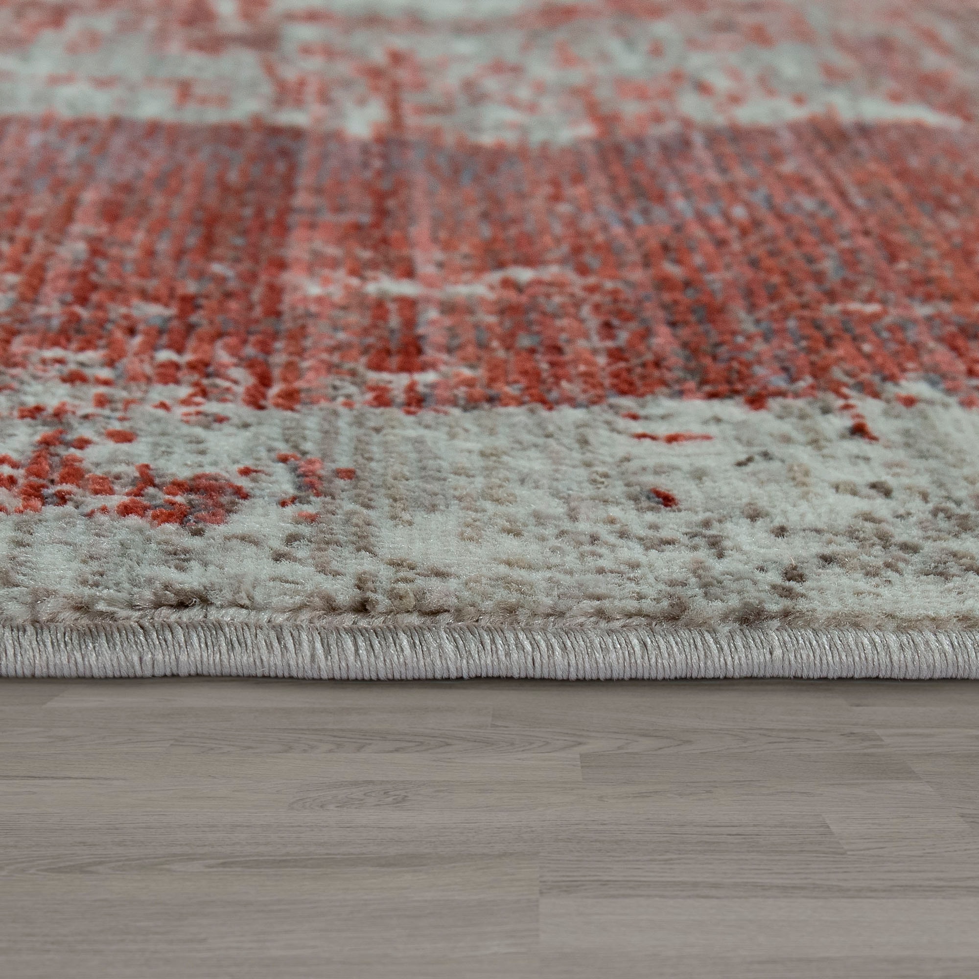 Paco Home Teppich »Pandora 329«, rechteckig, 5 mm Höhe, Kurzflor, Handweb-Optik, modernes Design, mit Fransen