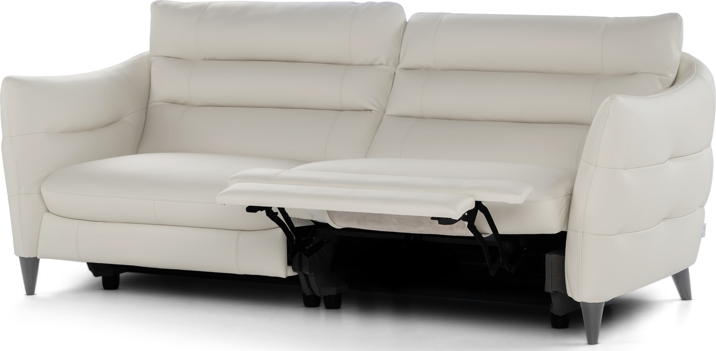 CALIA ITALIA 3-Sitzer »Cabrini, Design trifft super Sitzkomfort,«, in Leder, 220 cm Breite, mit elektrischer Relaxfunktion