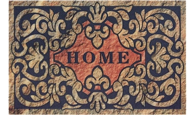 Home affaire Fußmatte »Welcome Ornament«, rechteckig, mit Spruch,  Schrift-Design, Rutschhemmend, Schmutzfang auf Raten bestellen
