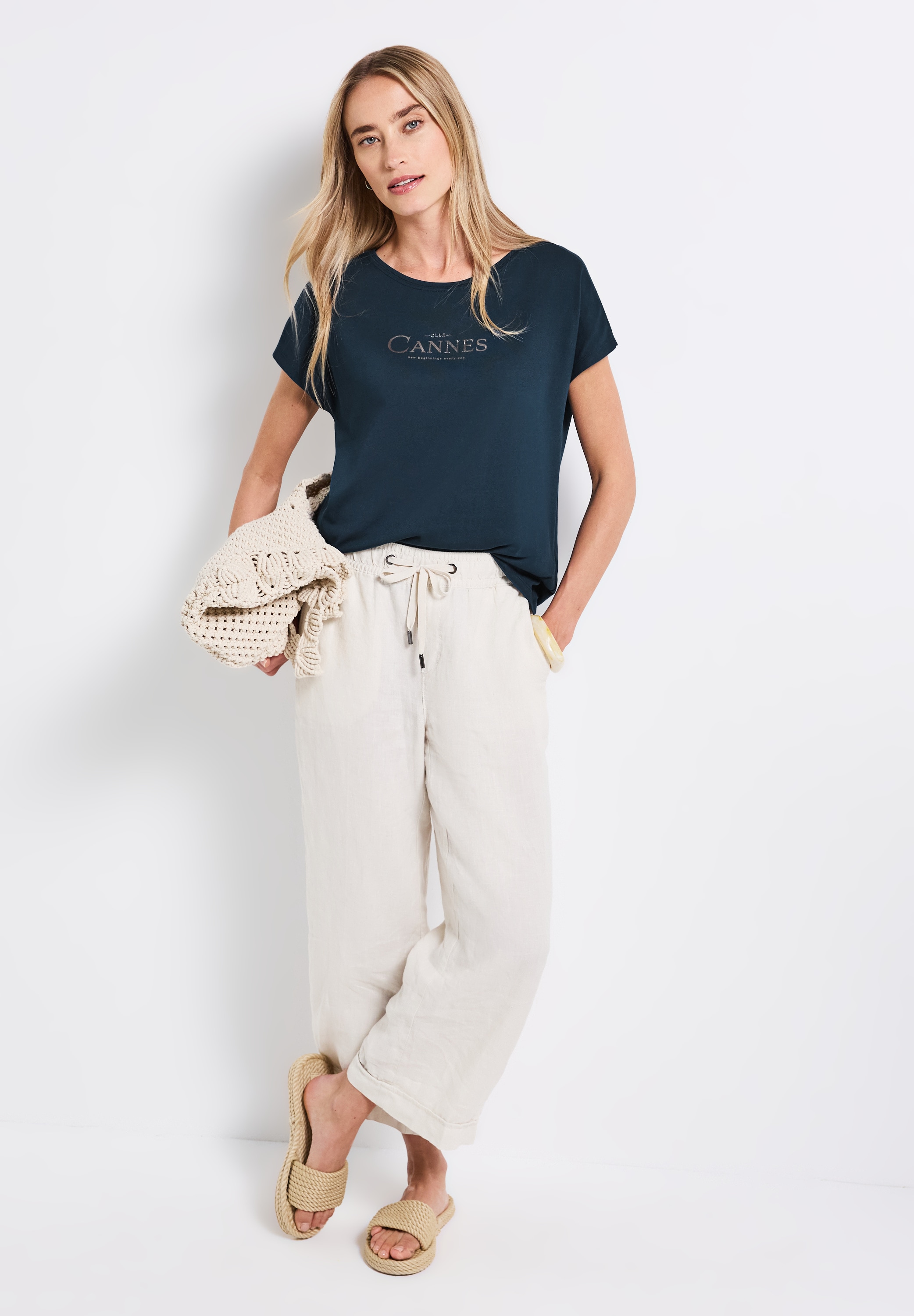STREET ONE Shirttop, mit Folien-Wording