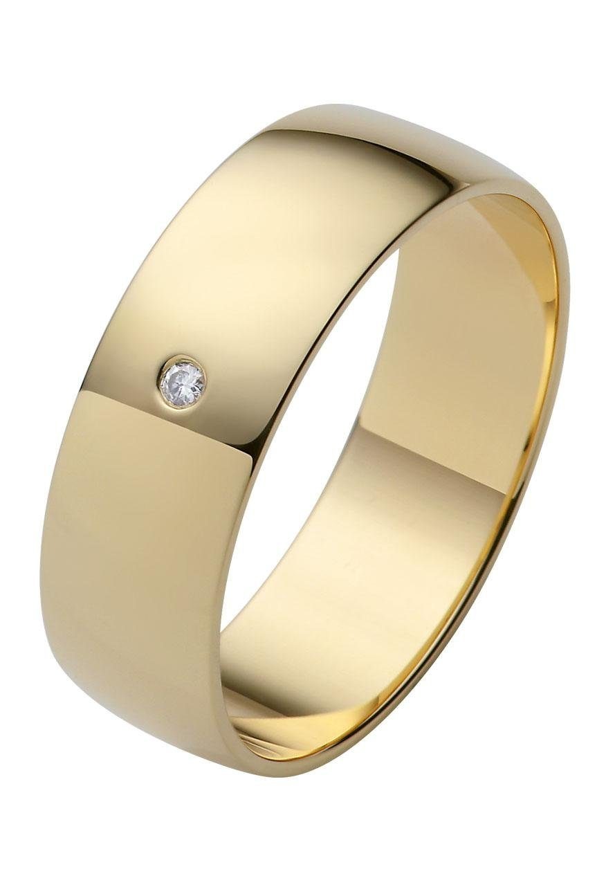 Firetti Trauring »Schmuck Geschenk Gold Hochzeit Ehering Trauring "LIEBE"«, Made in Germany, wahlweise mit oder ohne Brillant