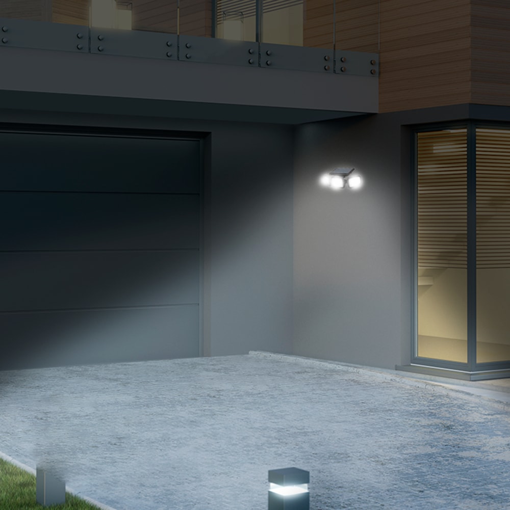 MediaShop LED Solarleuchte »Panta TrioSolar« Dreifach Solar-Power für mehr Sicherheit