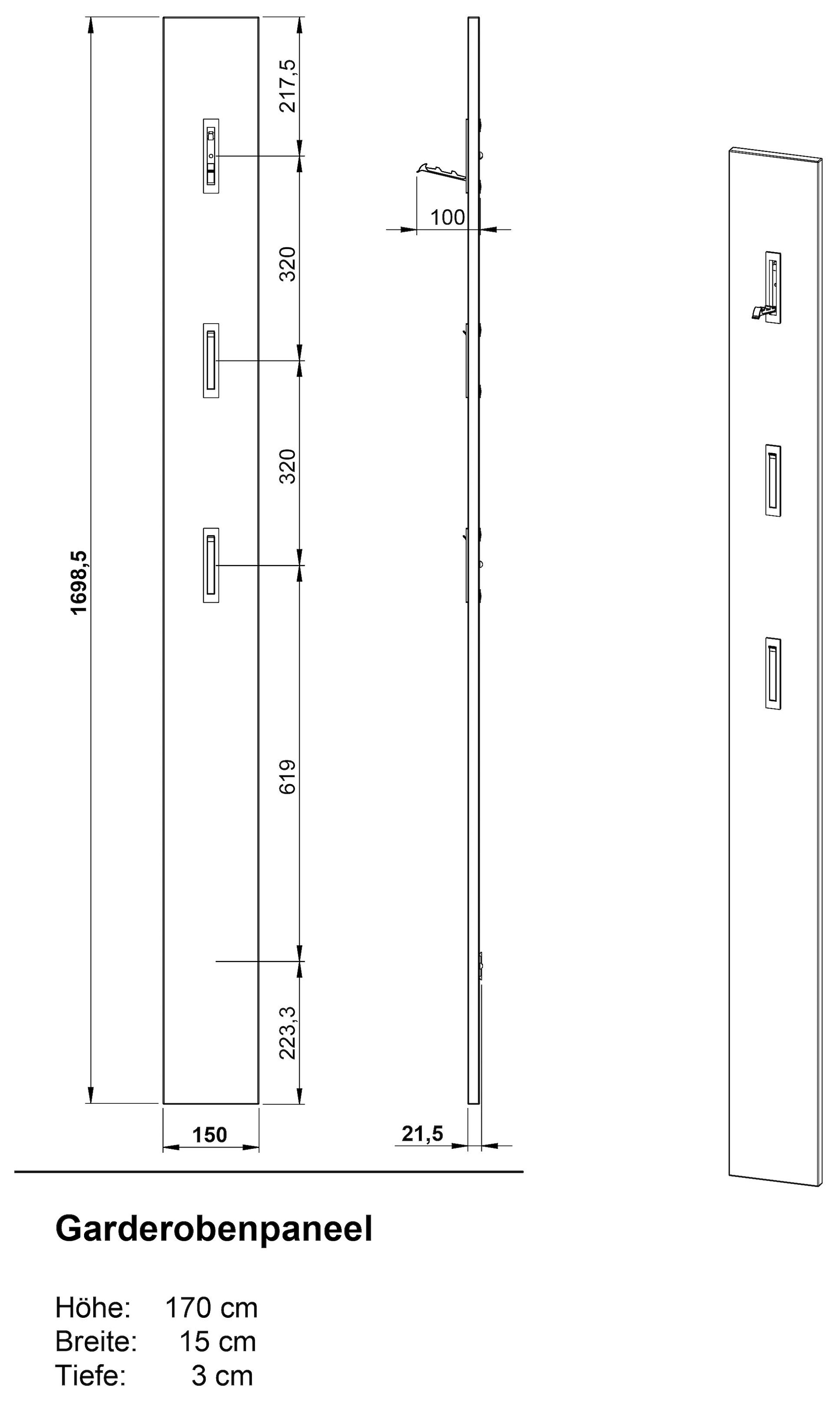 GERMANIA Garderoben-Set »GW-Baldone« 3 Stk. tlg.