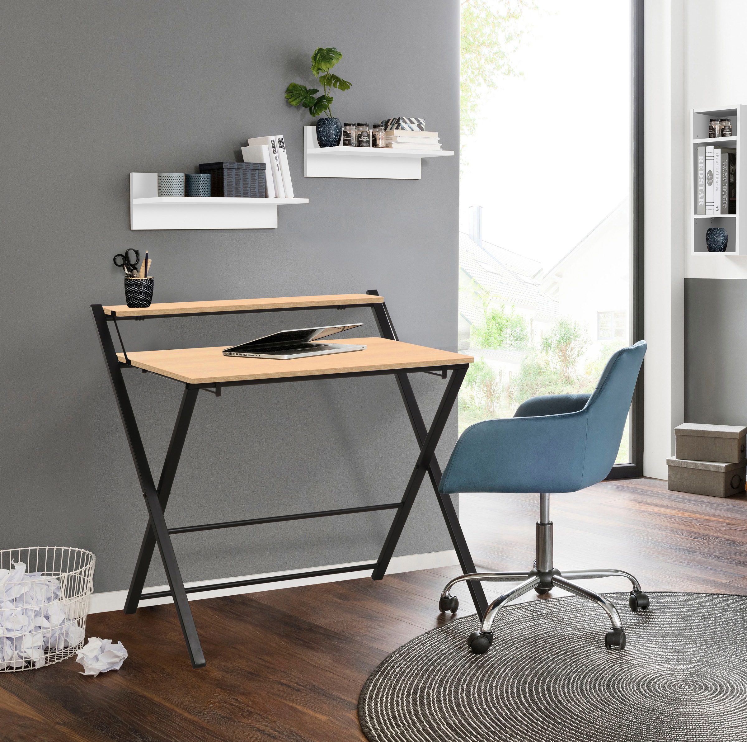 INOSIGN Computertisch »SULBY, Laptoptisch, Schreibtisch, mit Ablage,«, Meta günstig online kaufen