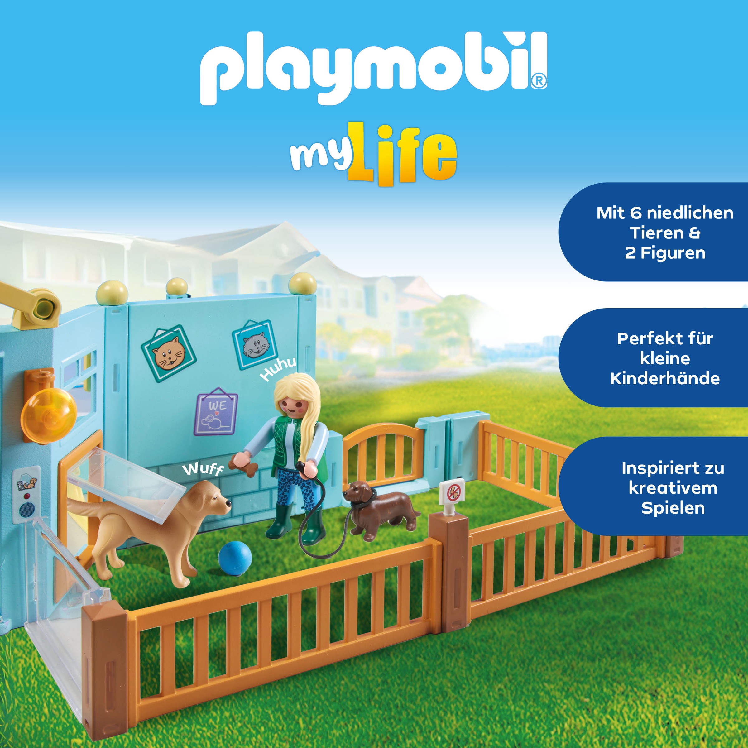 Playmobil® Konstruktions-Spielset »Tierhotel (71742), Playmobil My Life«, (191 St.), Made in Europe
