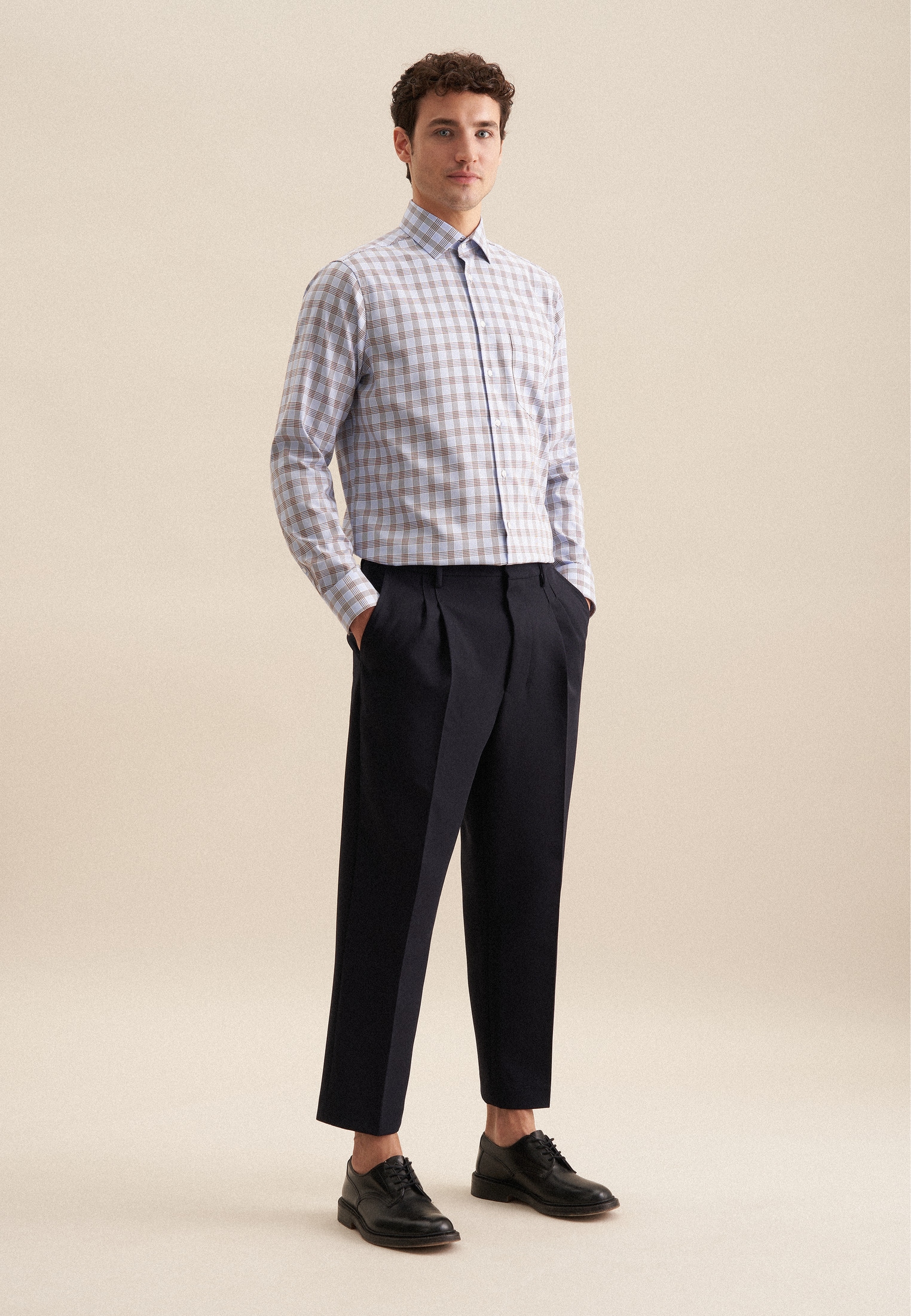 seidensticker Businesshemd »Comfort« Comfort 1/1 Kentkragen Karo