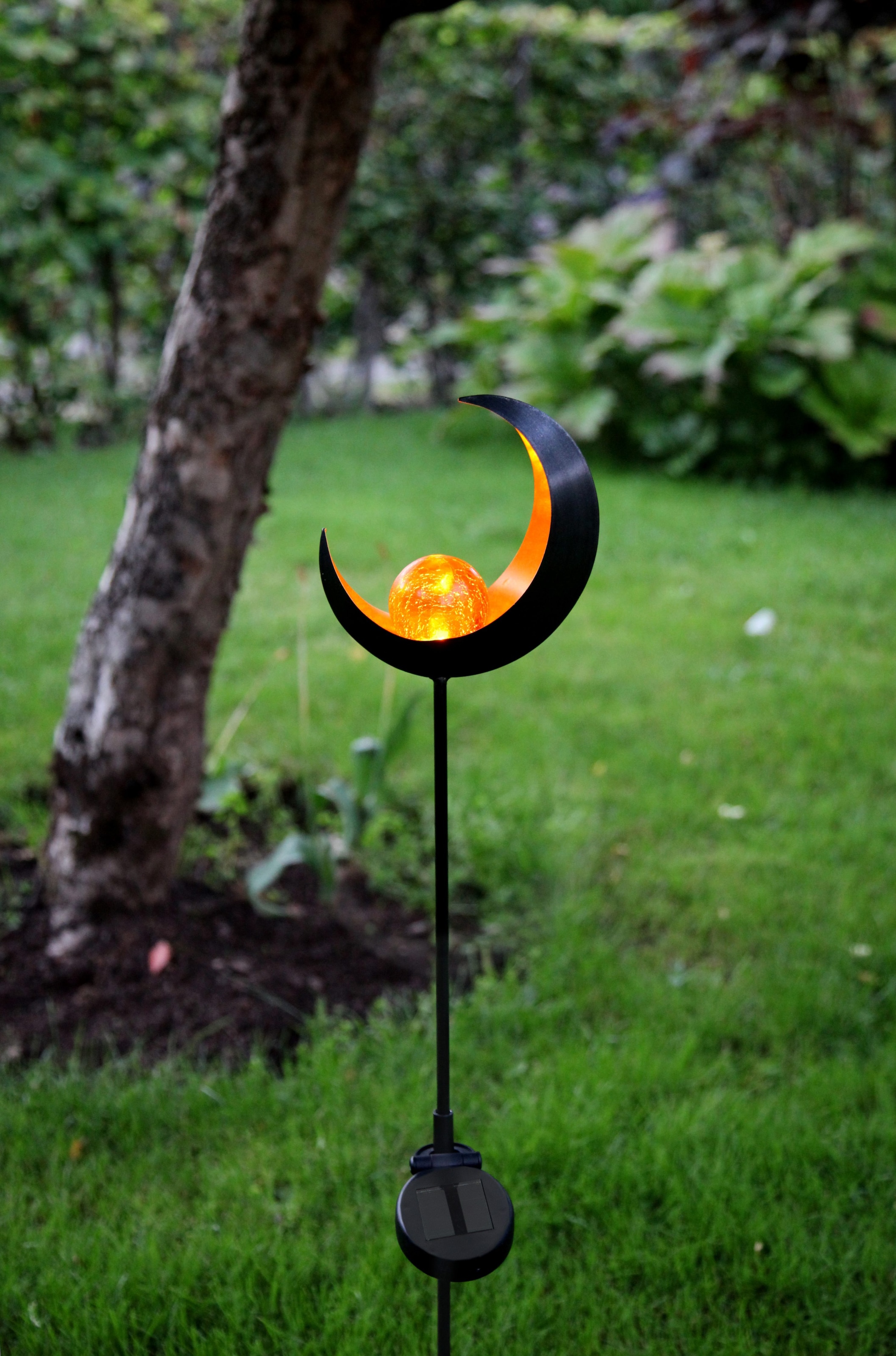Parforce Traditional Hunting LED Solarleuchte »Solar Dekoration Melilla« LED-Board 1 Stk. bernsteinfarben Dämmerungssensor, amberfarbenes Licht, schlanke Bauform