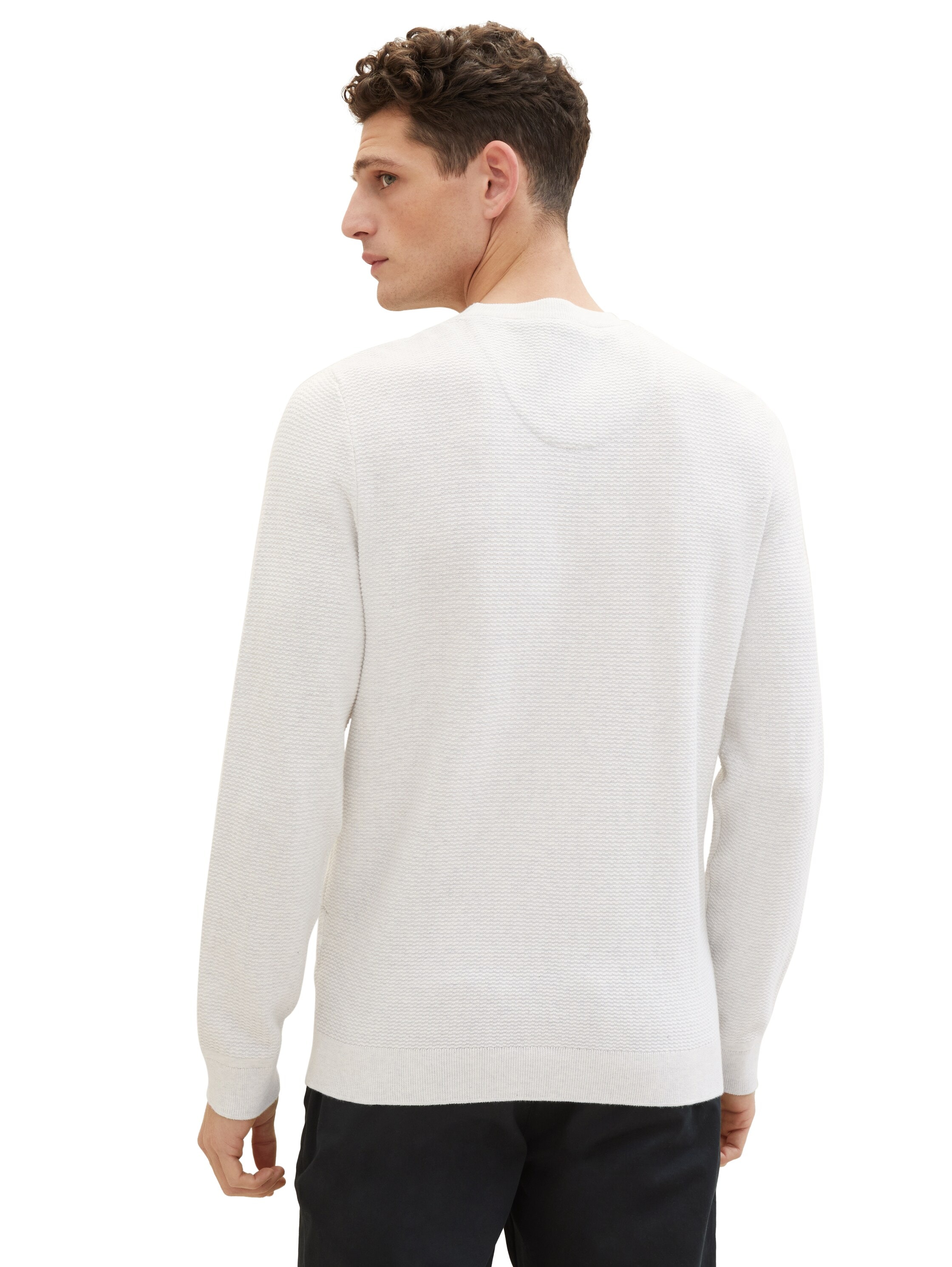 TOM TAILOR Strickpullover, mit Logo-Badge an der Seite