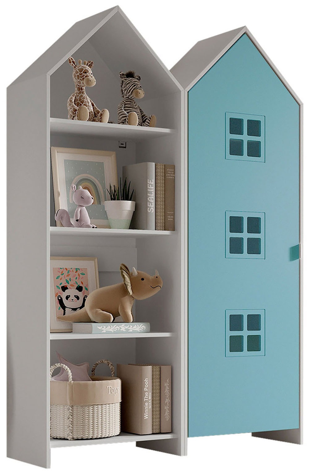 Vipack Kleiderschrank »Set Casami Bruges In Trendigem Design, 1 Regal U. 1 Kleiderschrank« Schranktür In Verschiedenen Farben Und