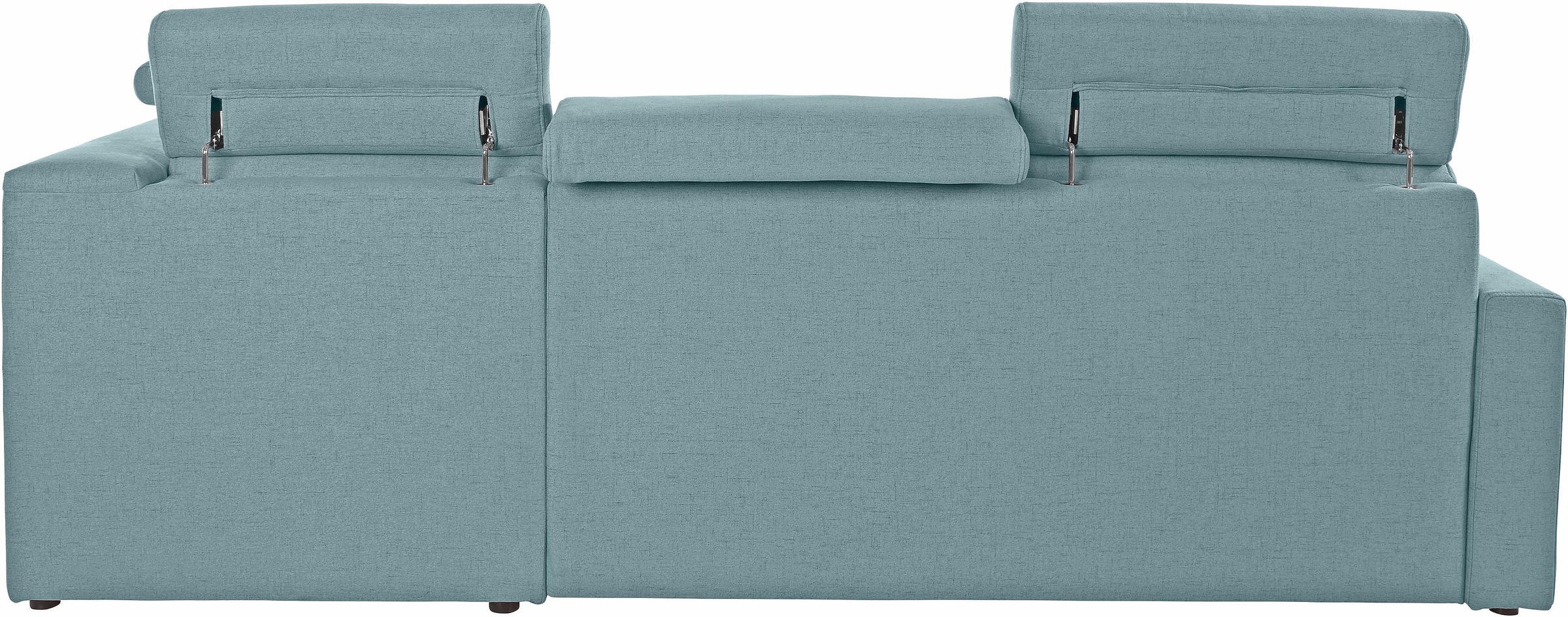 DOMO collection Ecksofa »Ava, moderne Sitzheftung mit toller Doppelnaht, komfortabel, L-Form«, mit Ottomane, inkl. Federkern, wahlweise mit Kopfteilverstellungen