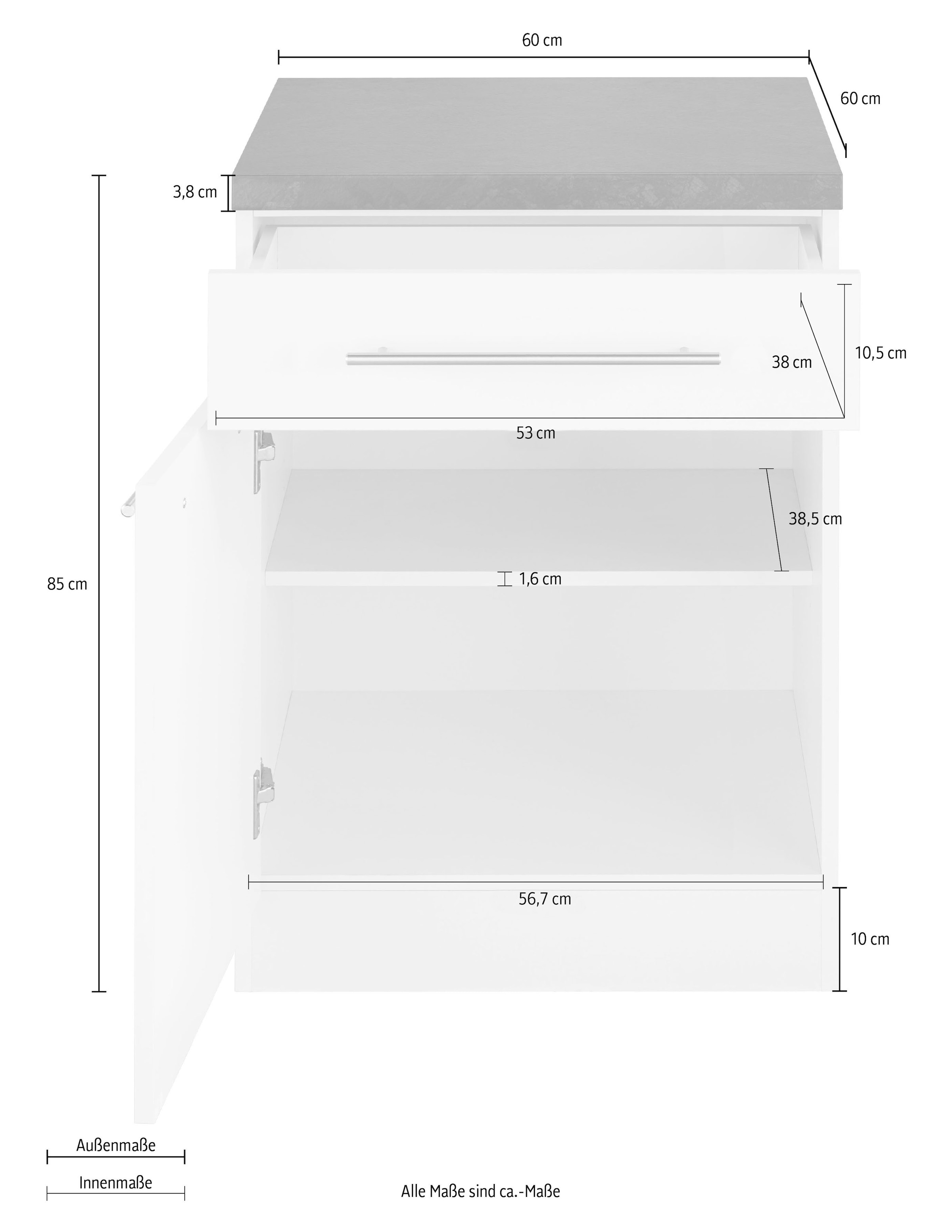 wiho Küchen Unterschrank »Unna«, 60 cm breit