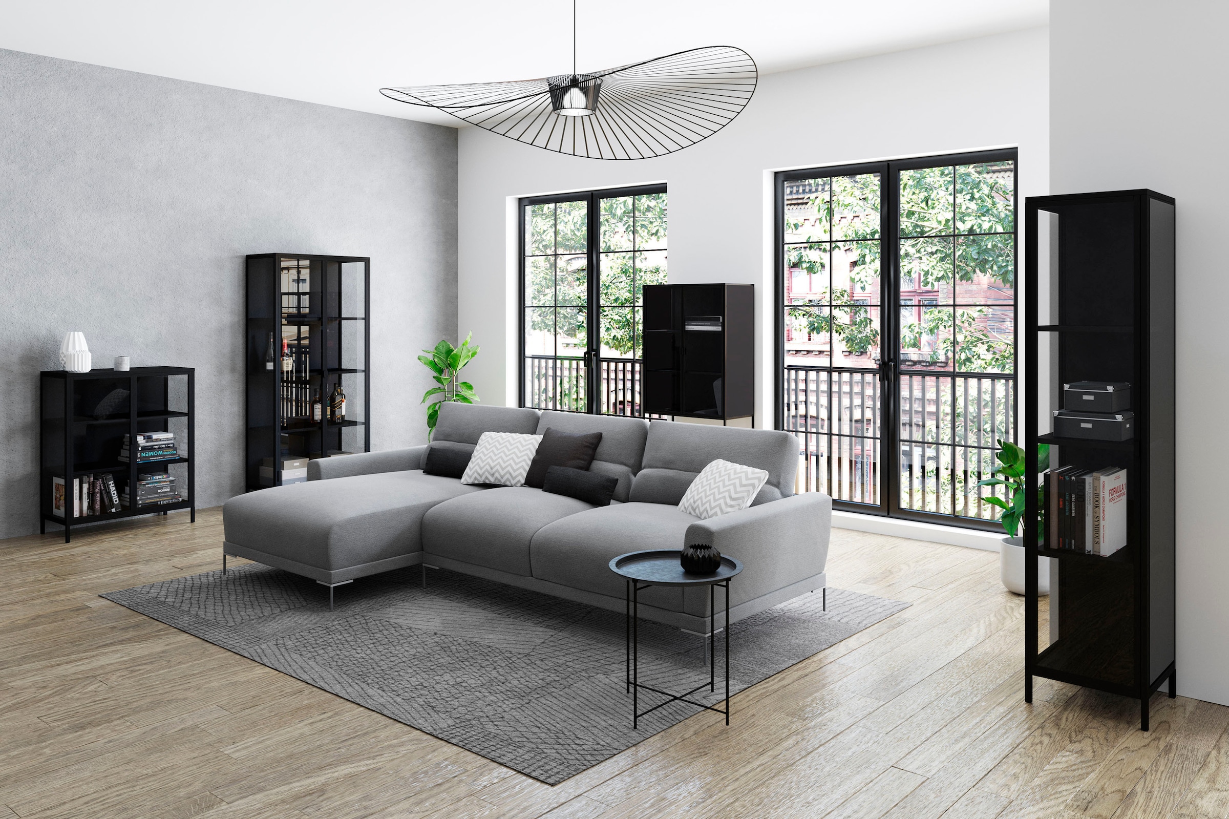 Homexperts Vitrine »Classic«, designorientiertes Highboard mit Glastüren