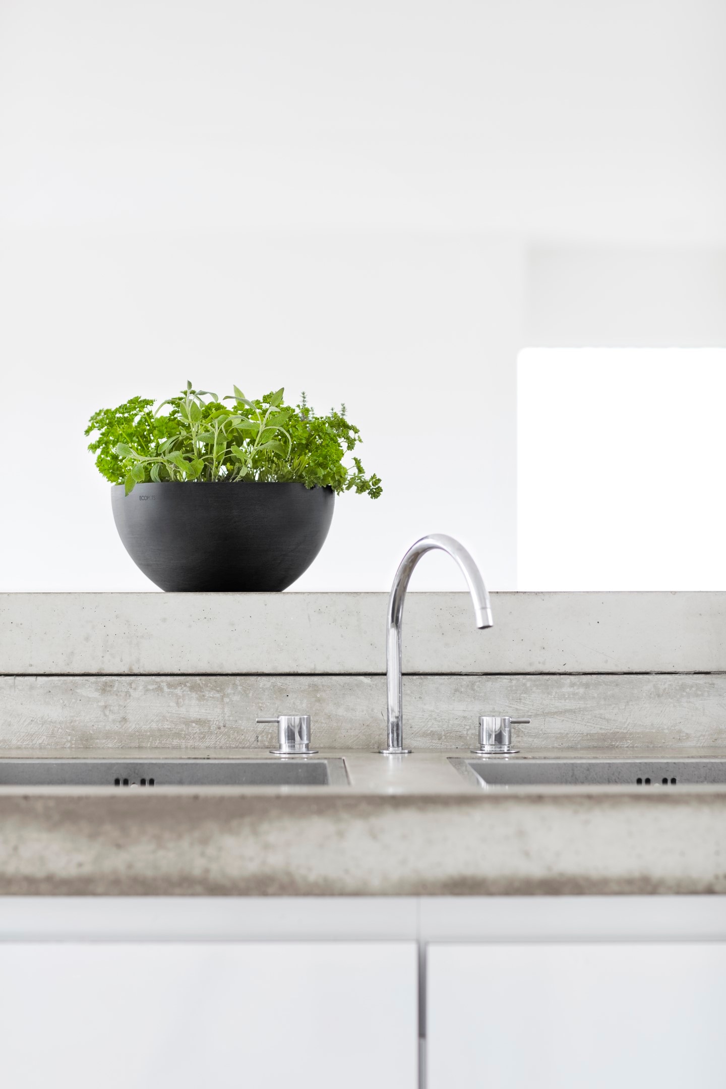 ECOPOTS Blumentopf »BRUSSELS Dark Grey« BxTxH: 25x25x12 cm