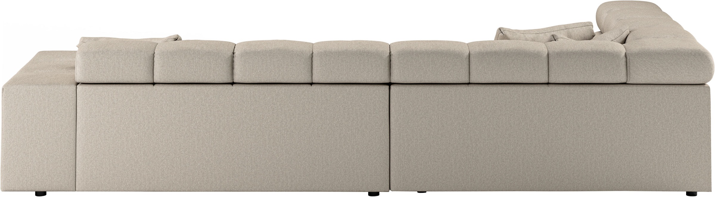 INOSIGN Ecksofa »Ancona incl. Kopfteilverstellung, Breite 319cm, L-Form«, wahlweise motorische Sitztiefenverstellung, auch in Cord + Easy Care