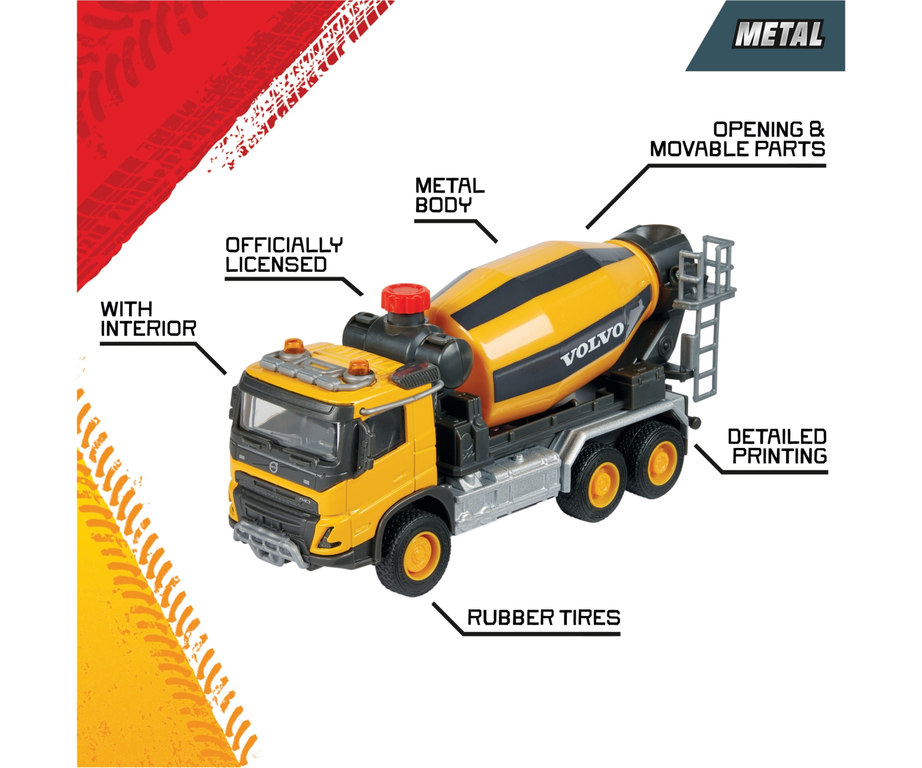 majORETTE Spielzeug-Betonmischer »Volvo FMX«
