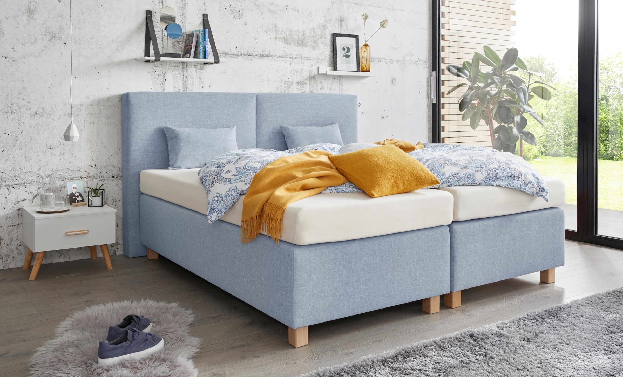 Westfalia Schlafkomfort Boxspringbett, mit Zierkissen