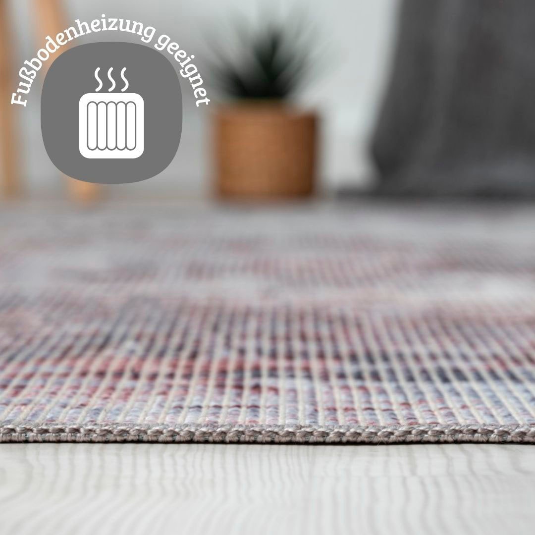 OTTO home Teppich »Mülenen« rechteckig 10 mm Höhe Kurzflor, modernes Design, waschbar, In- und Outdoor geeignet