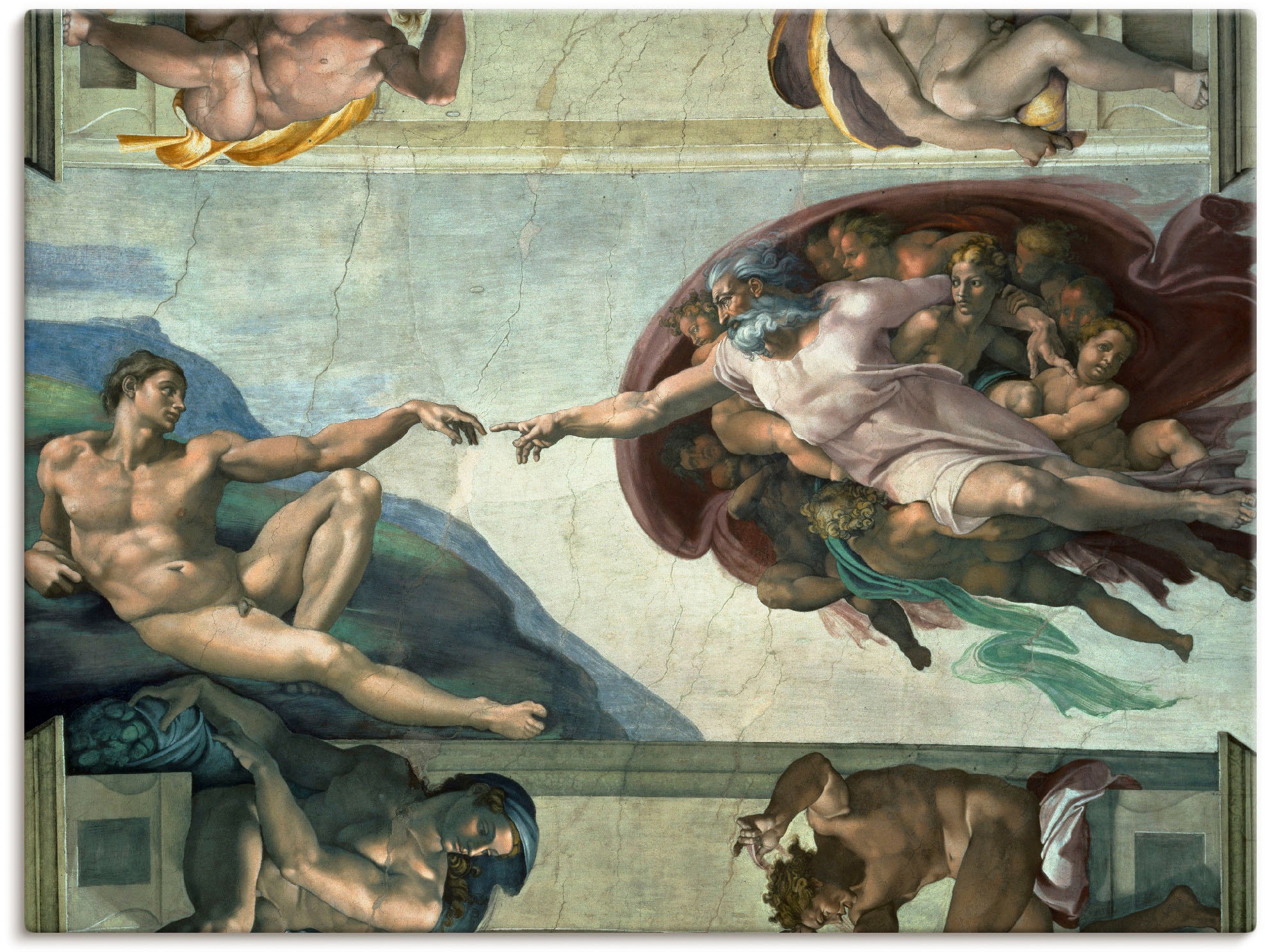 Artland Wandbild »Die Erschaffung des Adam«, Religion, (1 St.), als Leinwan günstig online kaufen