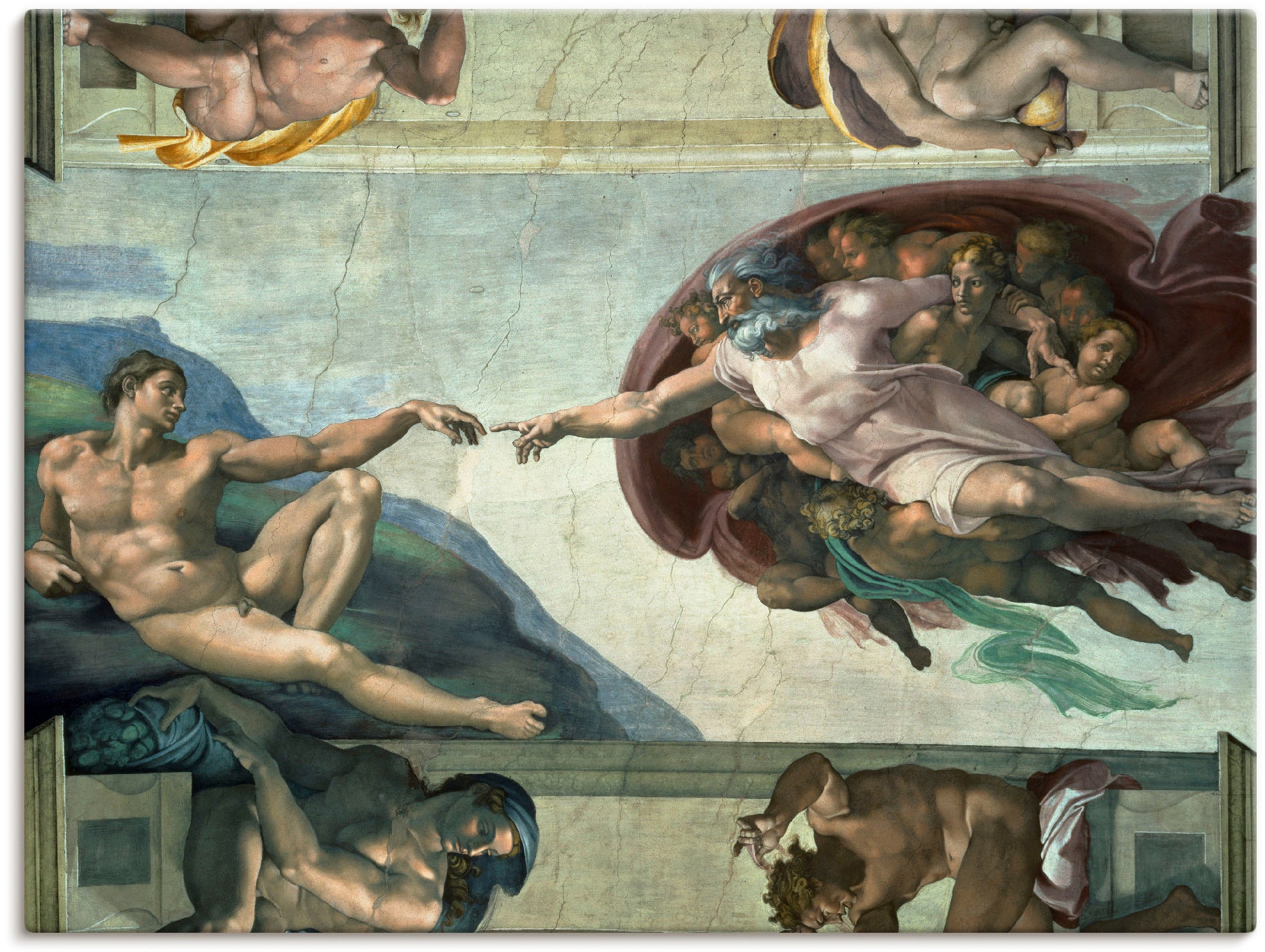 Artland Wandbild »Die Erschaffung des Adam« Religion 1 Stk. tlg. als Leinwa günstig online kaufen
