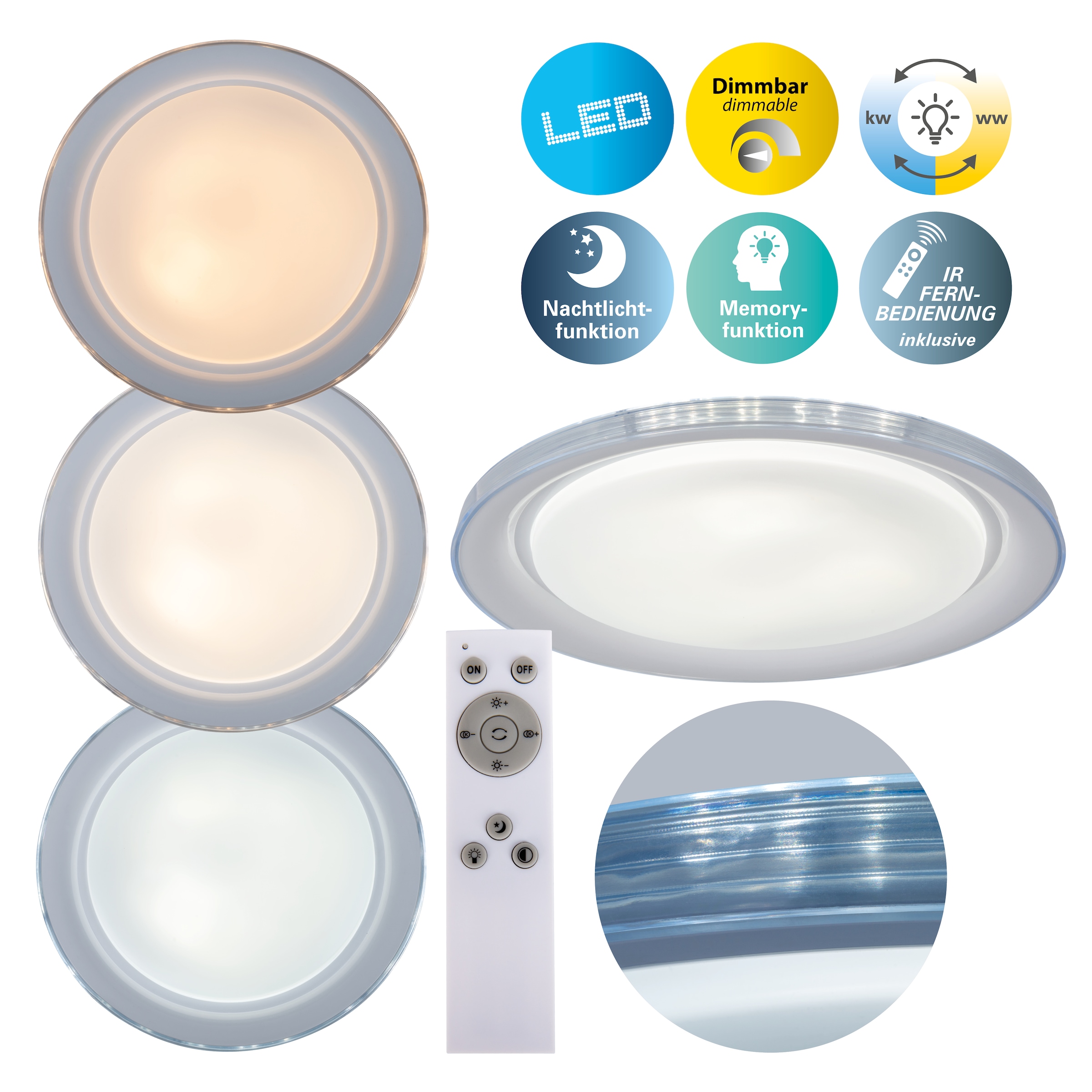 näve LED Deckenleuchte »Claire«, 1 flammig, Leuchtmittel LED-Modul   LED we günstig online kaufen