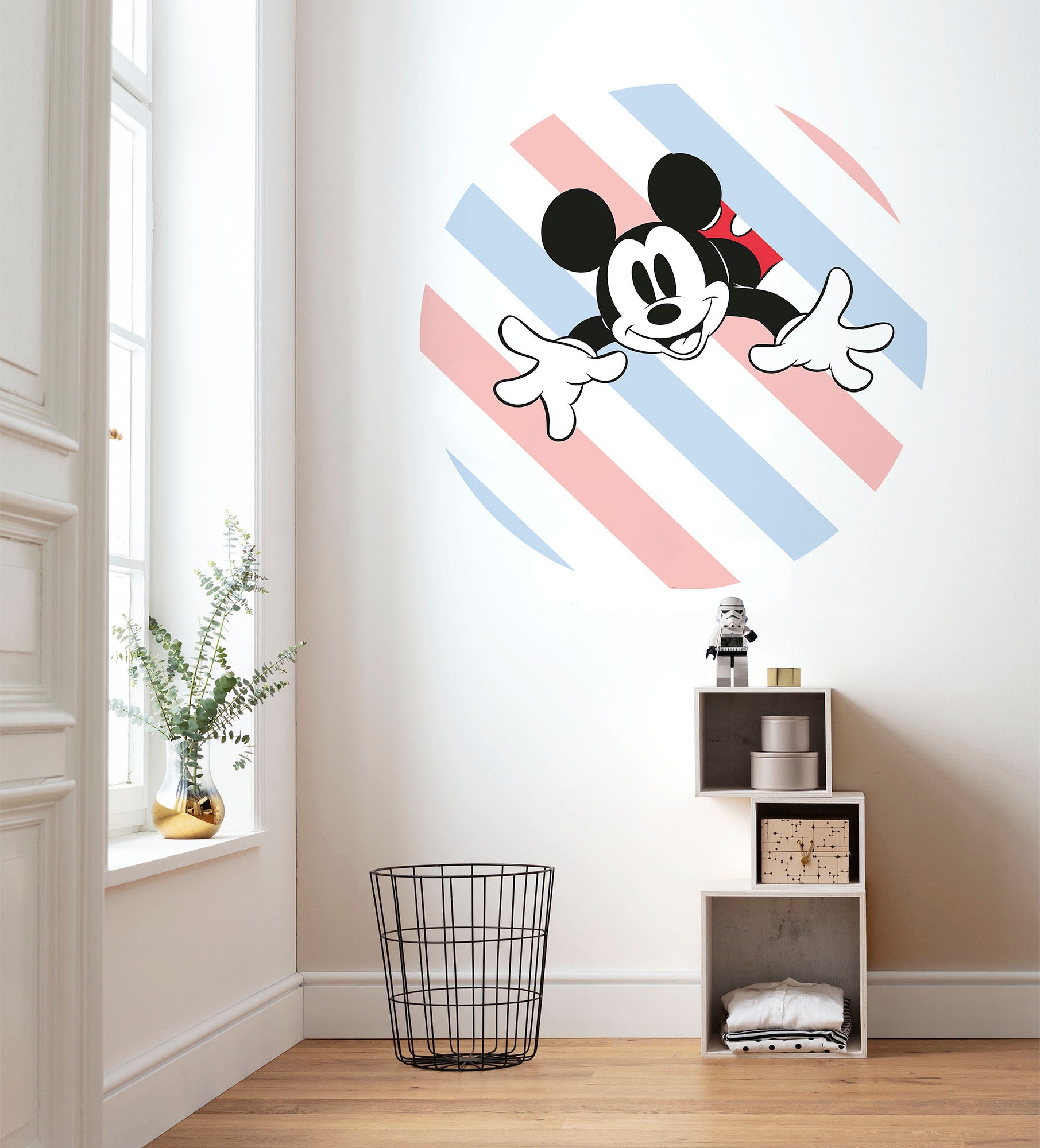 Komar Wandtattoo »selbstklebendes Vlies - Mickey Hang in There - Größe 125 x 125 cm«, (1 St.), rund und selbstklebend