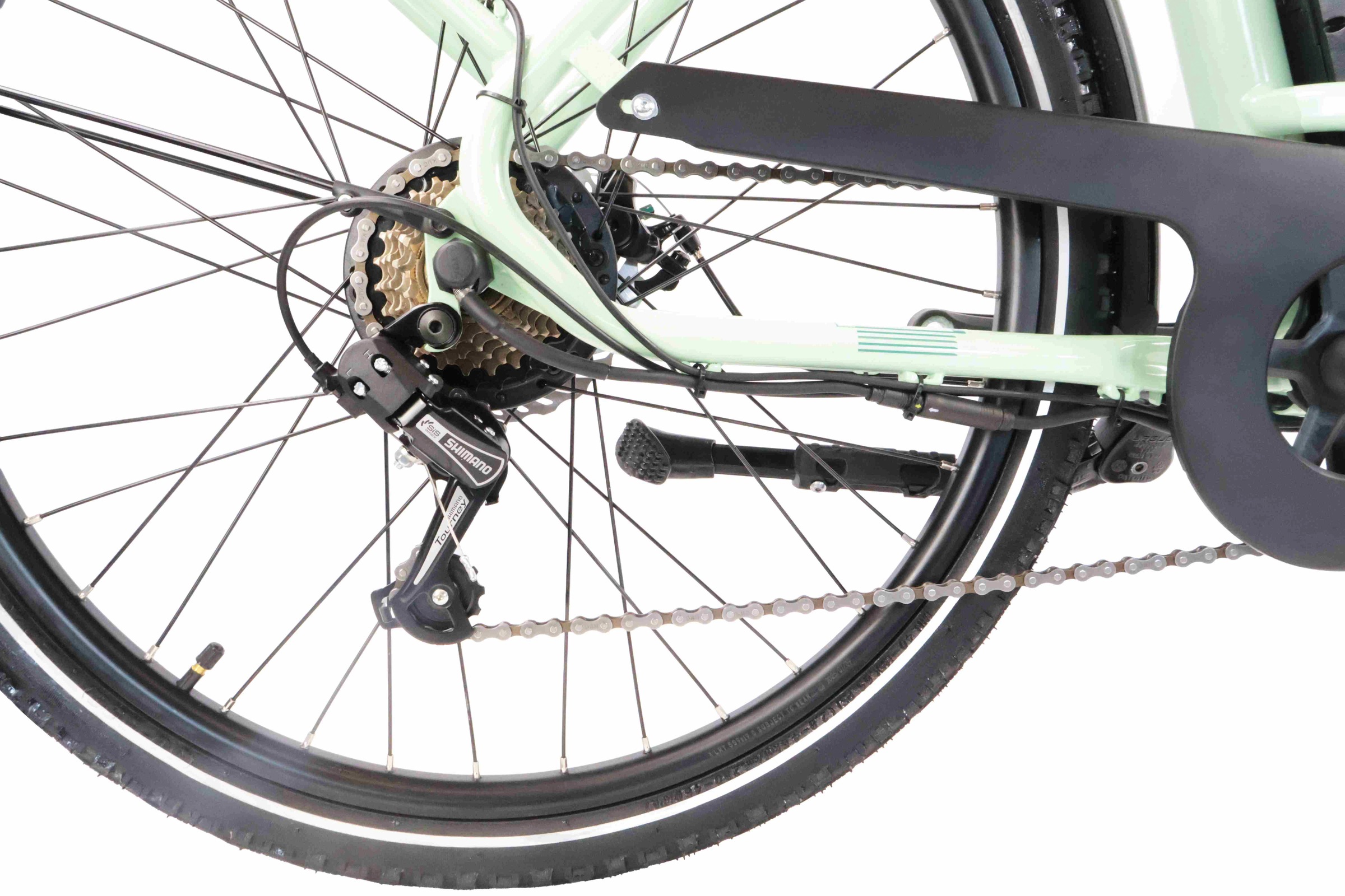 LLobe »City E-Bike 26" Town Compact, grün« 7 Gang Kettenschaltung Heckmotor 250 W