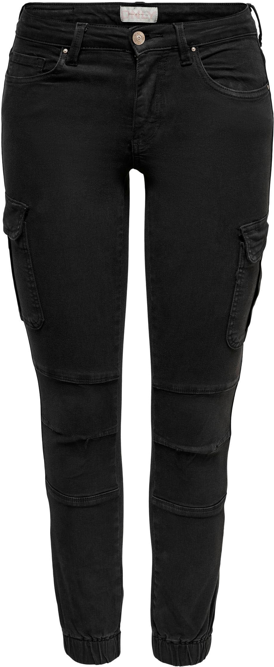 ONLY Cargohose »ONLMISSOURI REG ANK CARGO PNT«, knöchellang mit elastischem Beinabschluss