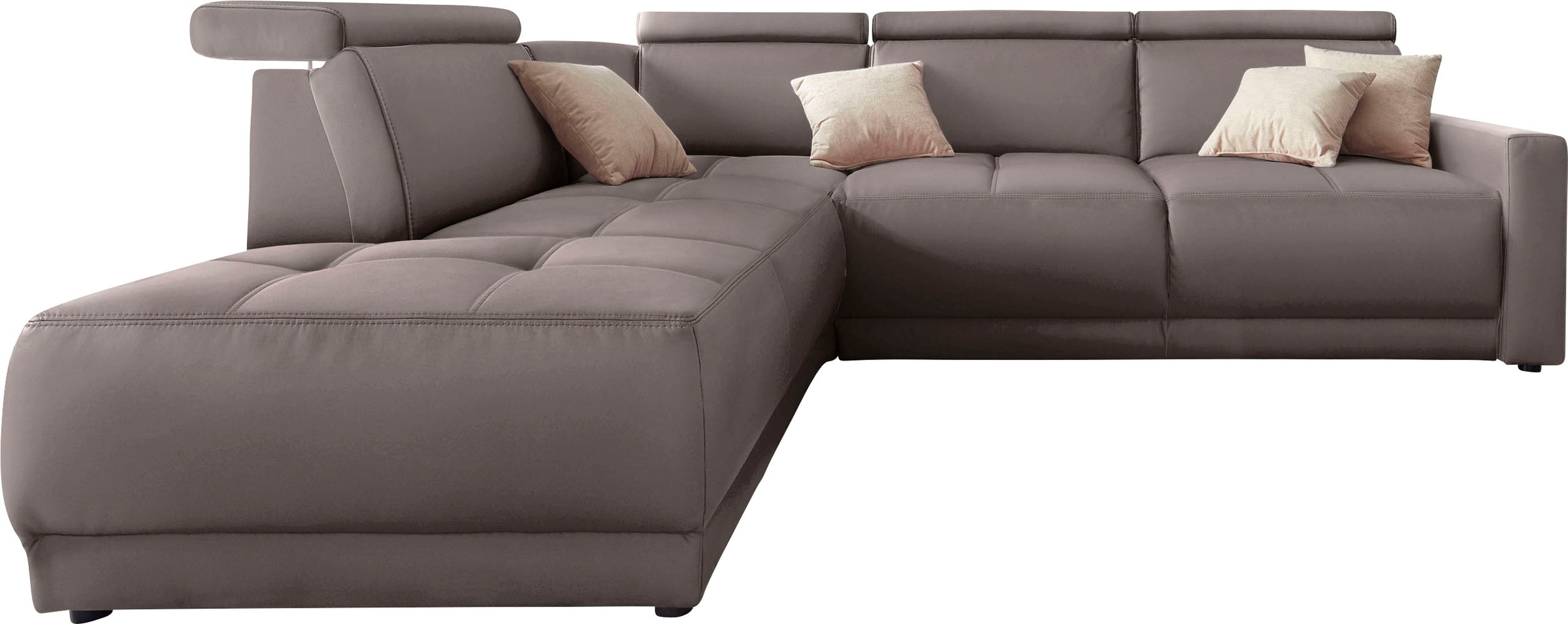 DOMO collection Ecksofa »Ava, moderne Sitzheftung mit toller Doppelnaht, ko günstig online kaufen