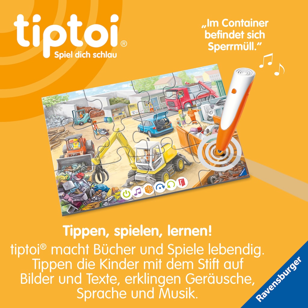 Ravensburger Puzzle »tiptoi® Puzzle für kleine Entdecker: Müllabfuhr«