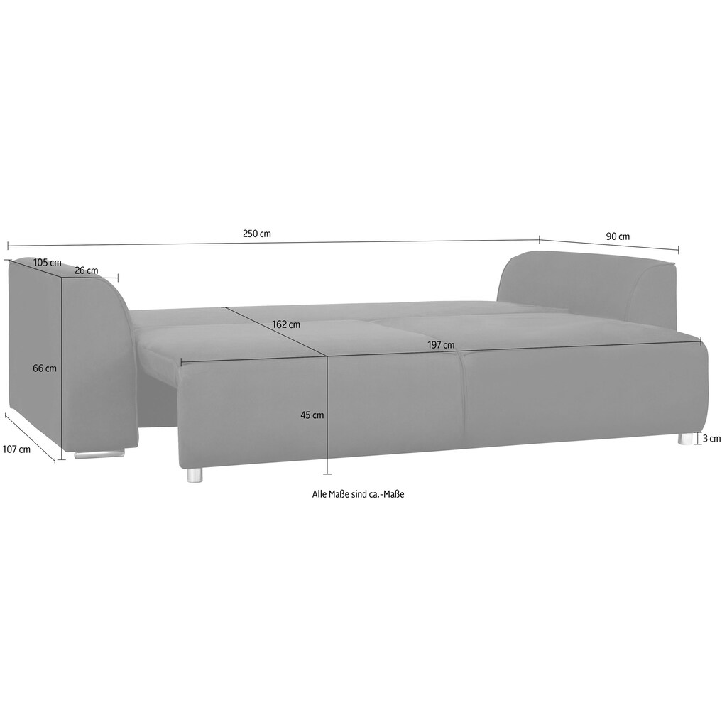 INOSIGN 3-Sitzer »Beatrice Schlafsofa«